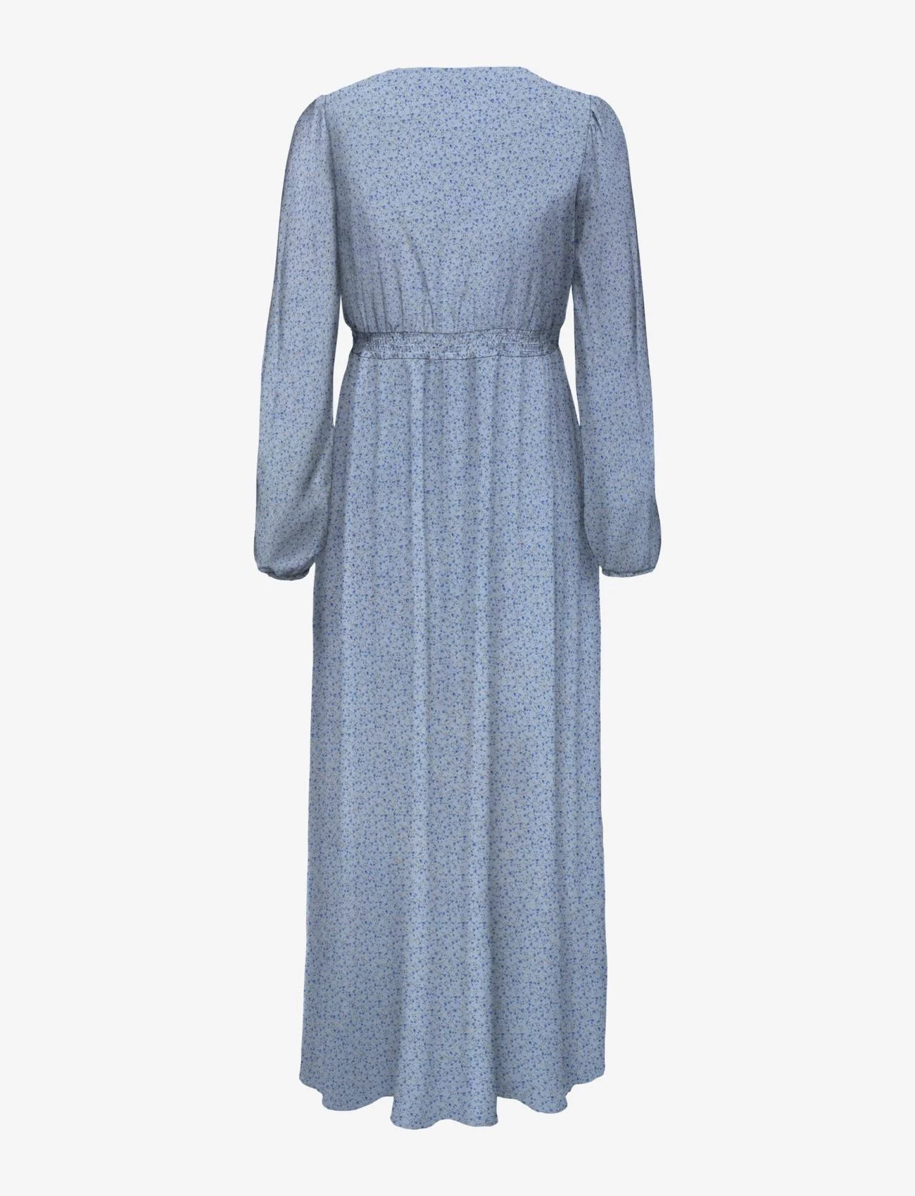 ONLY - ONLAMANDA L/S LONG DRESS CS PTM - festmode zu outlet-preisen - cashmere blue - 1