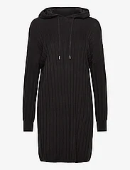 ONLY - ONLTESSA CAREY L/S HOOD DRESS NCA KNT - strikkede kjoler - black - 0