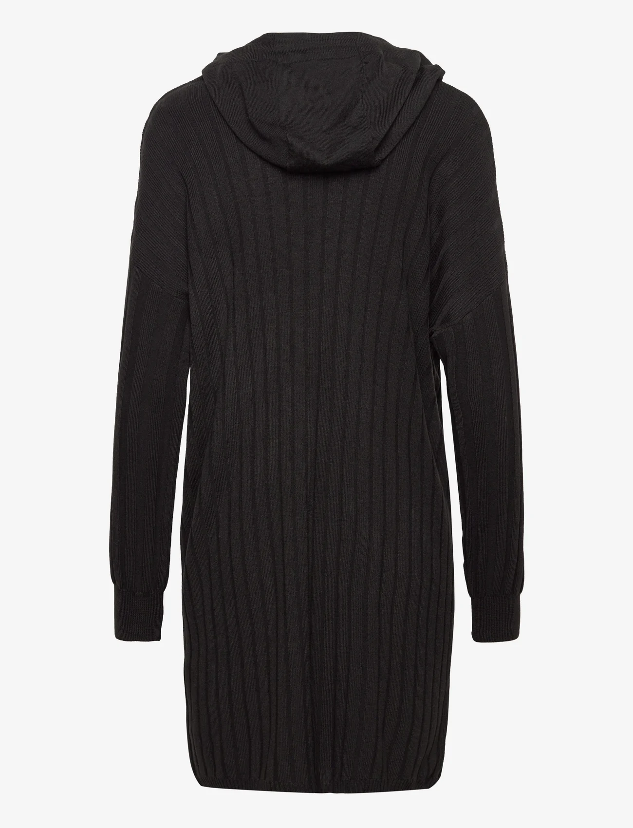 ONLY - ONLTESSA CAREY L/S HOOD DRESS NCA KNT - strikkede kjoler - black - 1