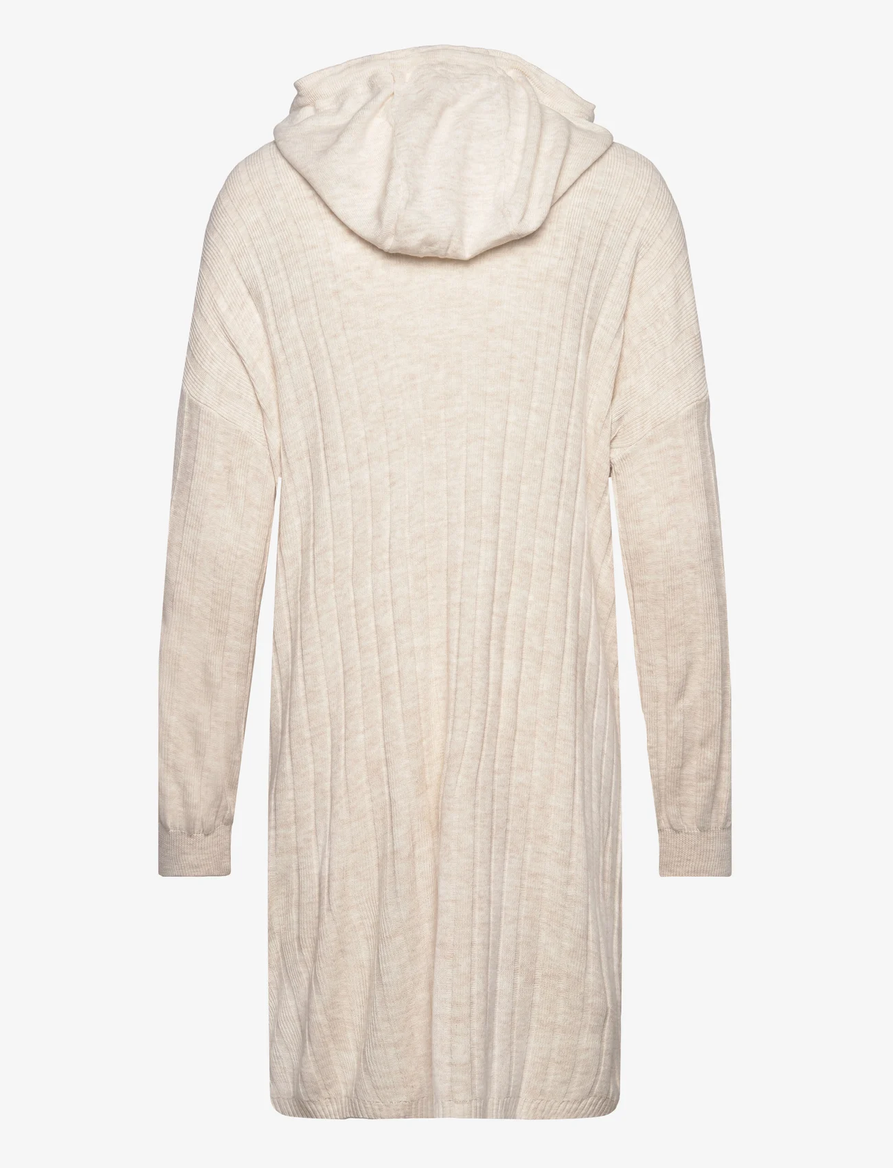 ONLY - ONLTESSA CAREY L/S HOOD DRESS NCA KNT - strikkede kjoler - pumice stone - 1
