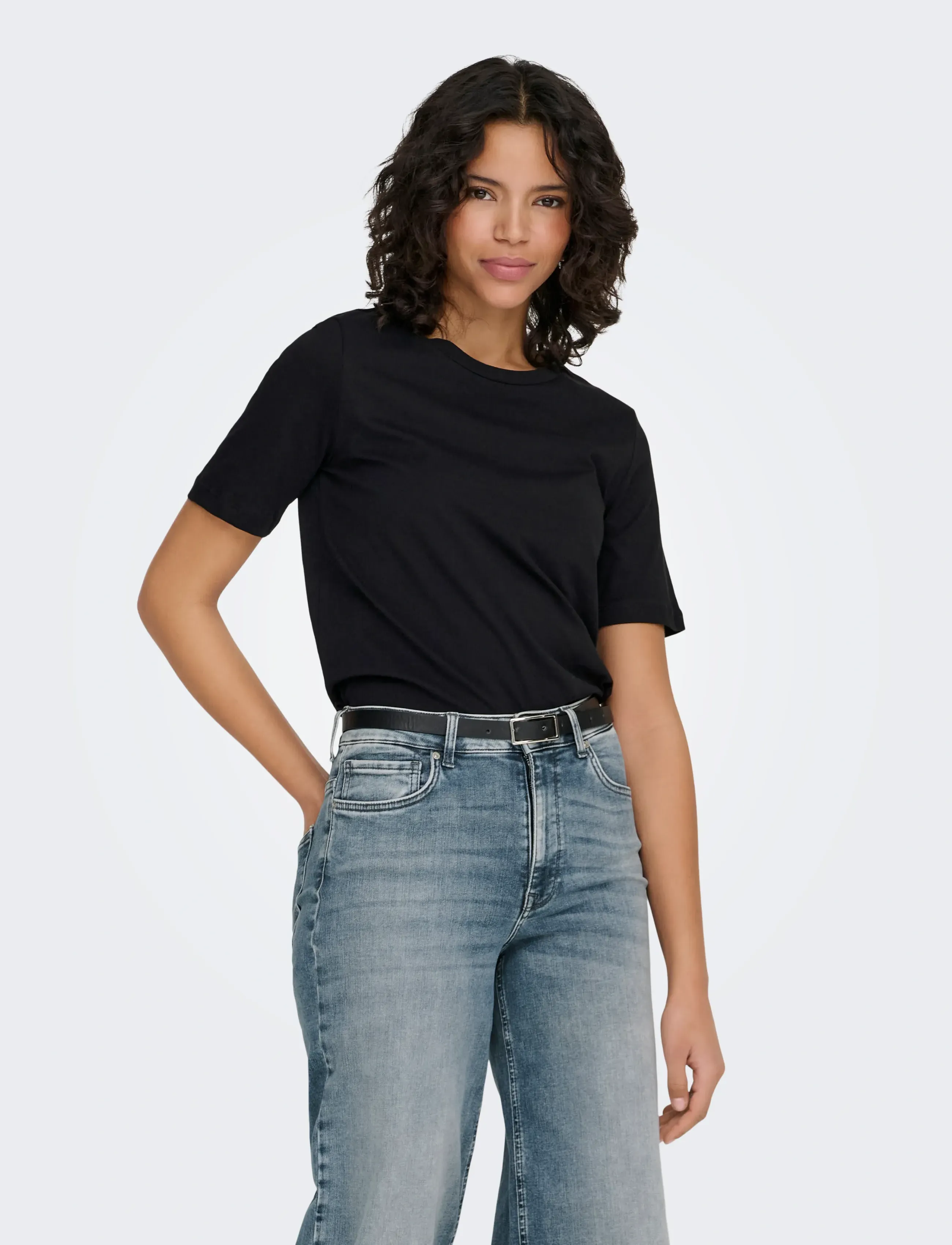 ONLY Onlonly S/S Tee Jrs Noos, L, Black, T-Shirts & Toppe > Kortærmede, Dame