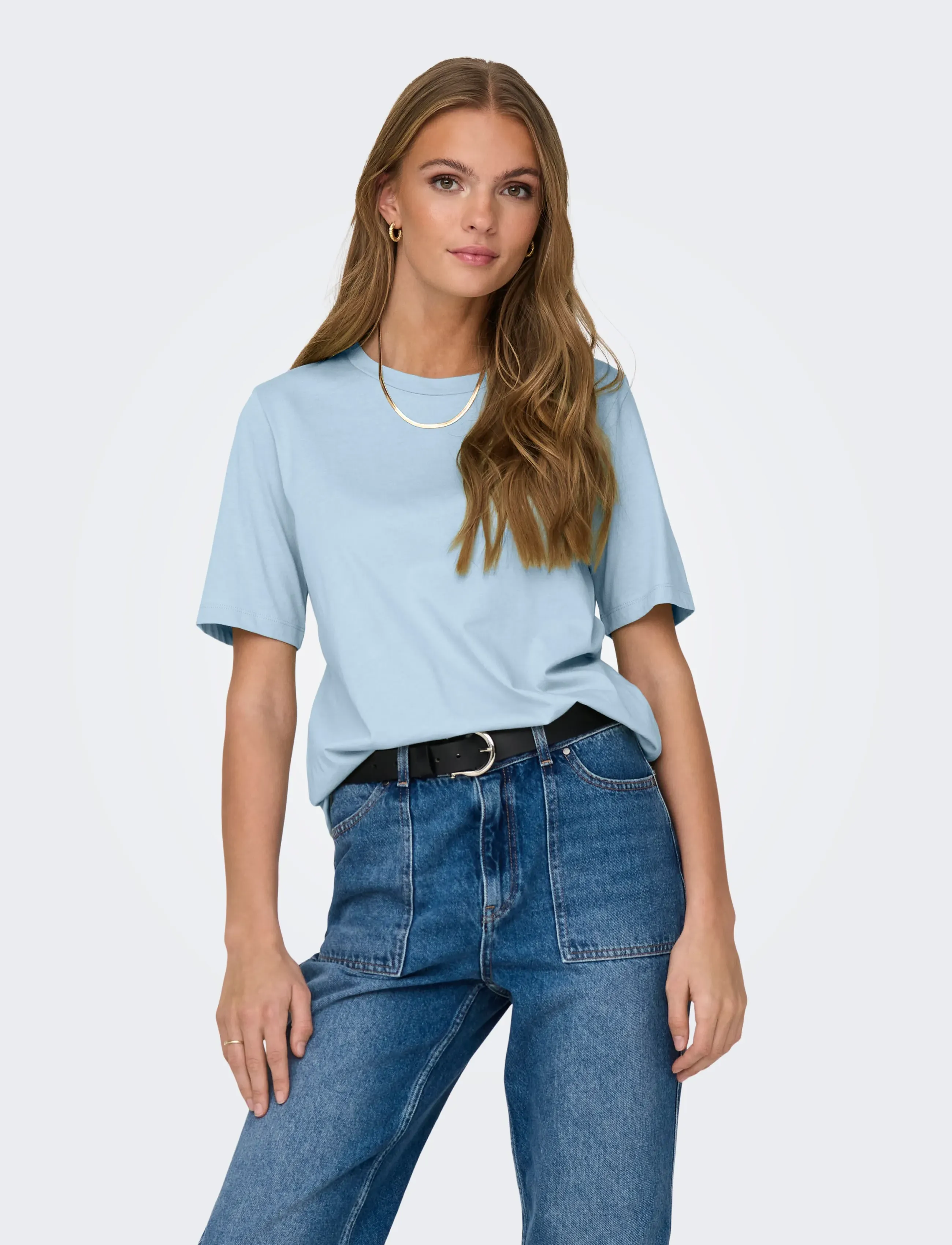 ONLY Onlonly S/S Tee Jrs Noos, XS, T-shirts & Oberteile, Blau - Short-sleeved, Frauen