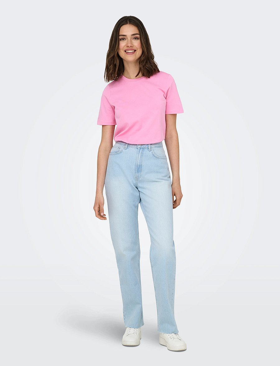 ONLY - ONLONLY S/S TEE JRS NOOS - t-särgid - sachet pink - 4