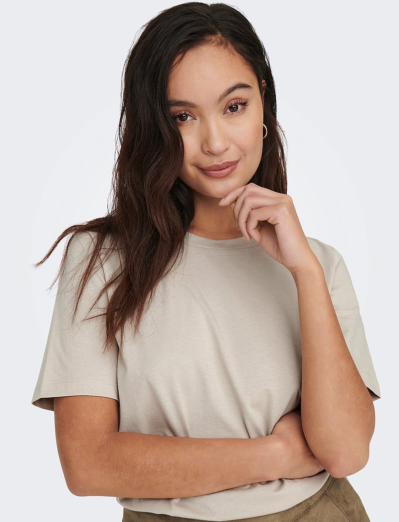 ONLY - ONLONLY S/S TEE JRS NOOS - t-shirts - silver lining - 4