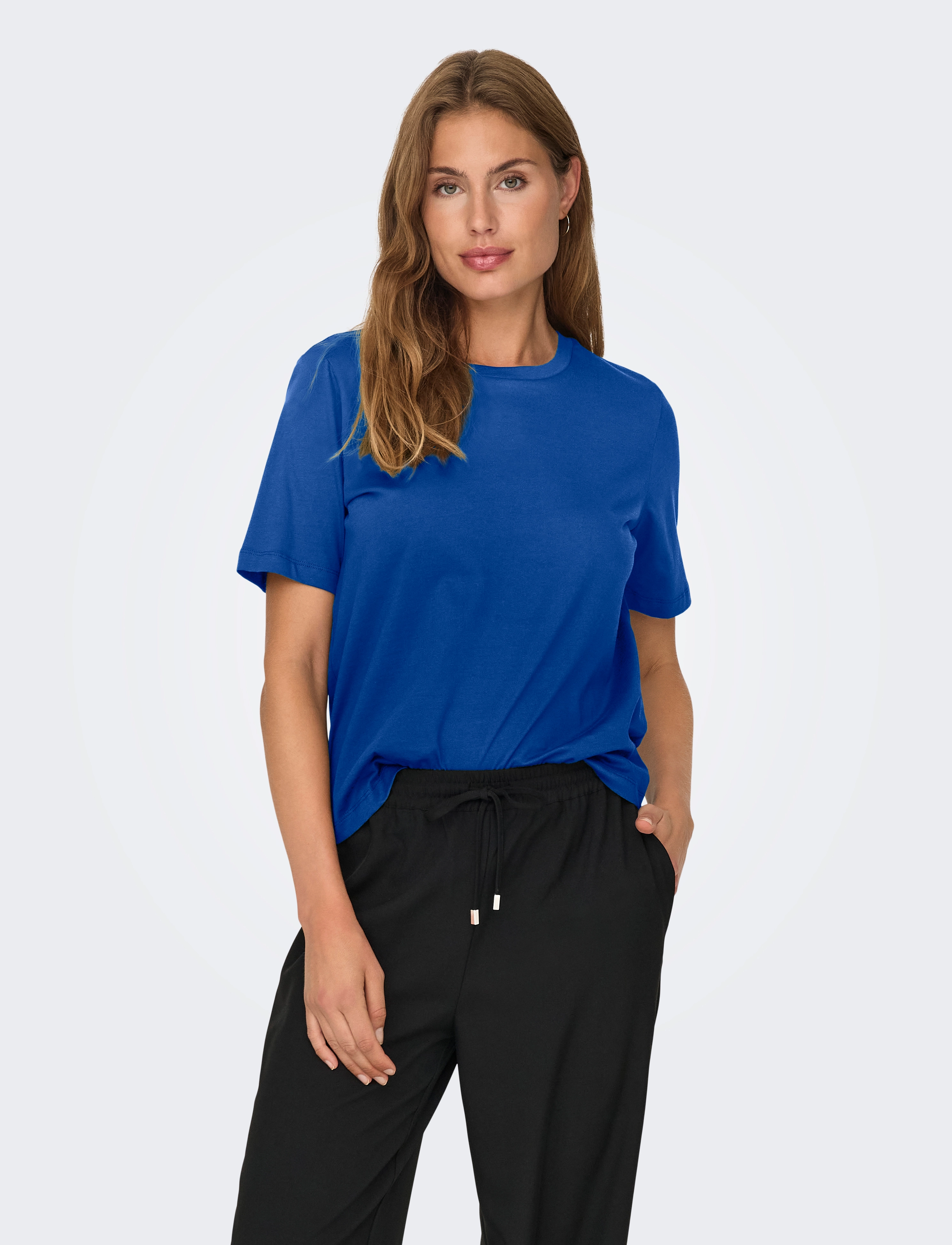 ONLY ONLONLY S/S TEE JRS NOOS - T-Shirts & Tops - SURF THE WEB / blue