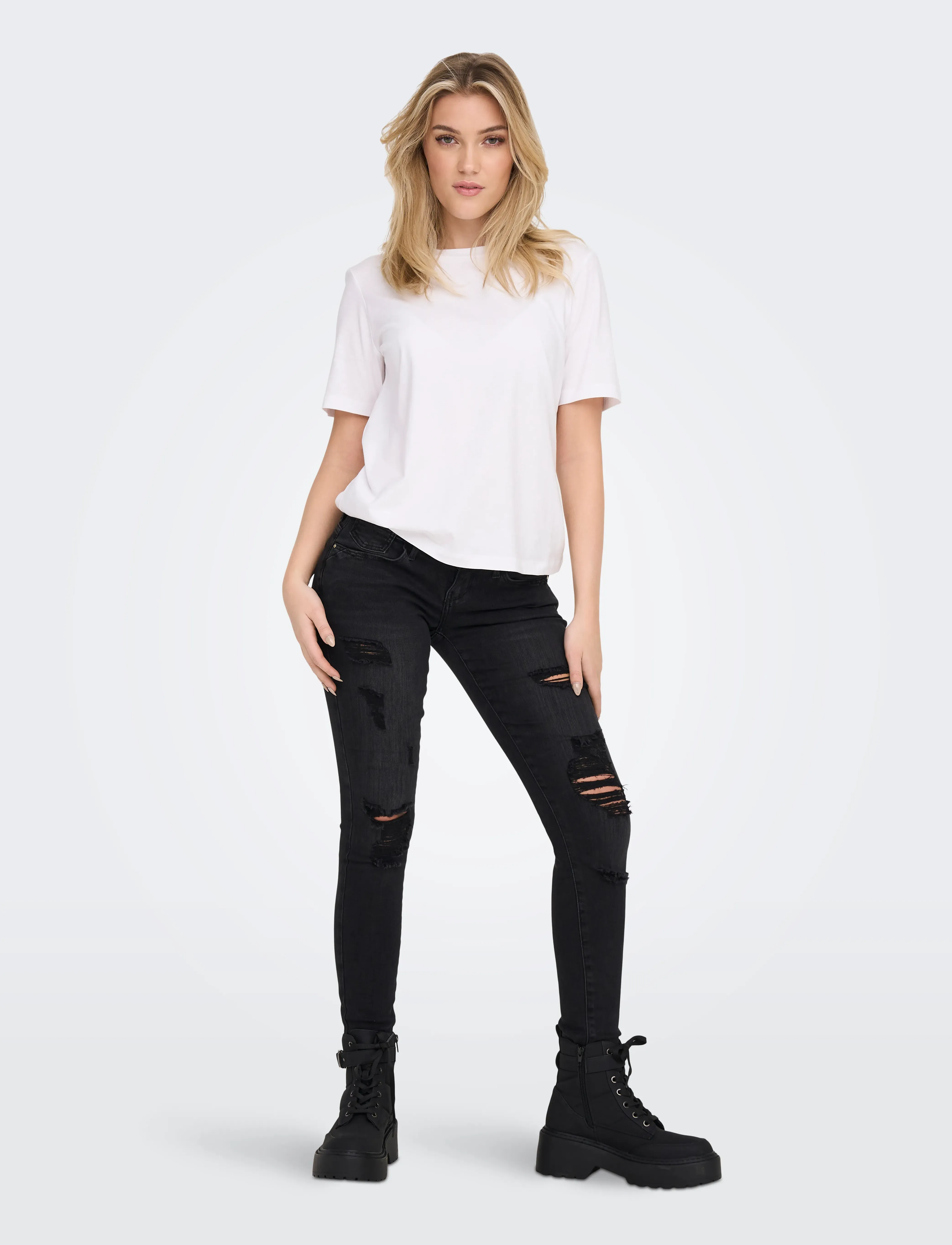 ONLY - ONLONLY S/S TEE JRS NOOS - t-shirts - white - 4