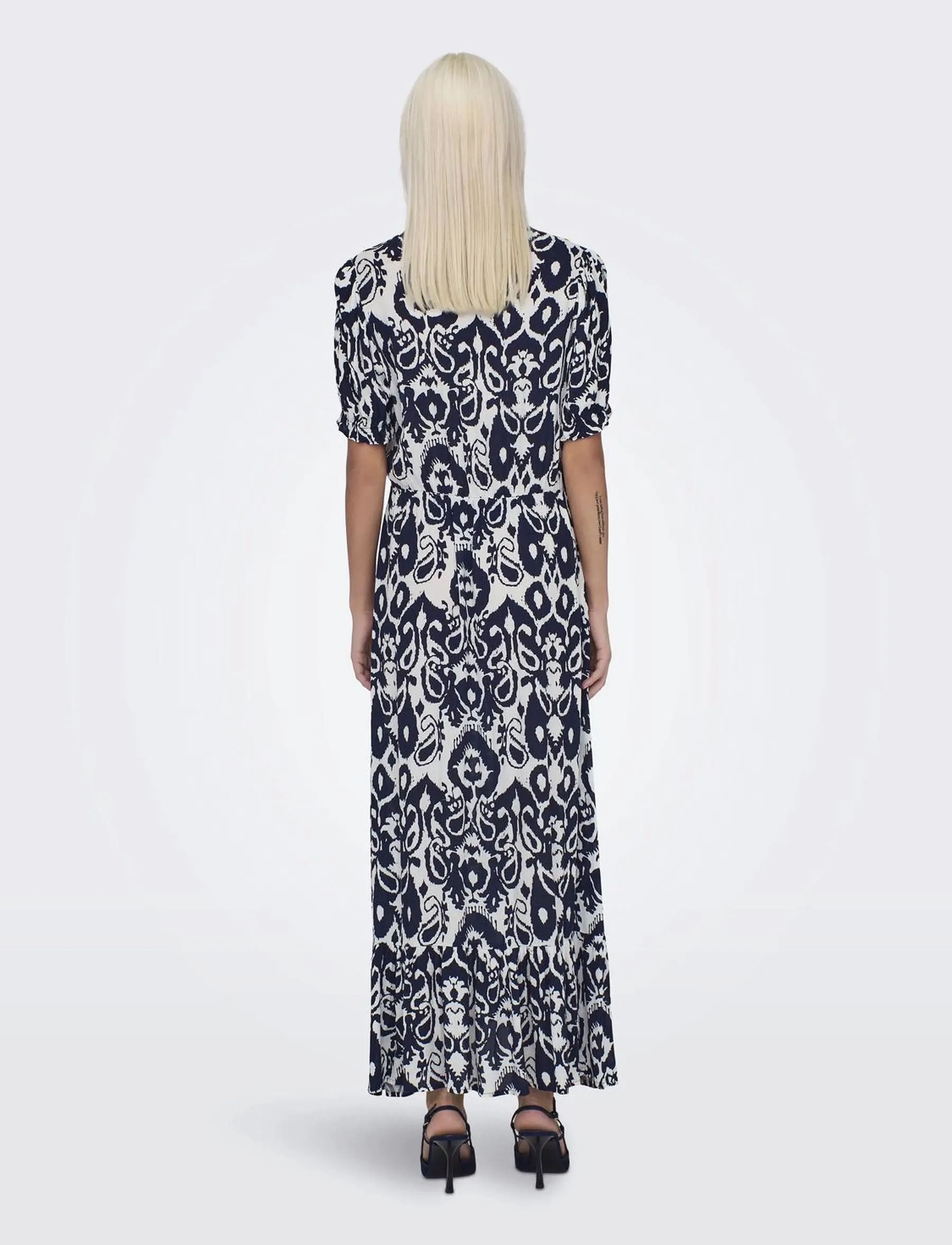 ONLY - ONLCHIANTI S/S LONG DRESS WVN NOOS - night sky - 3