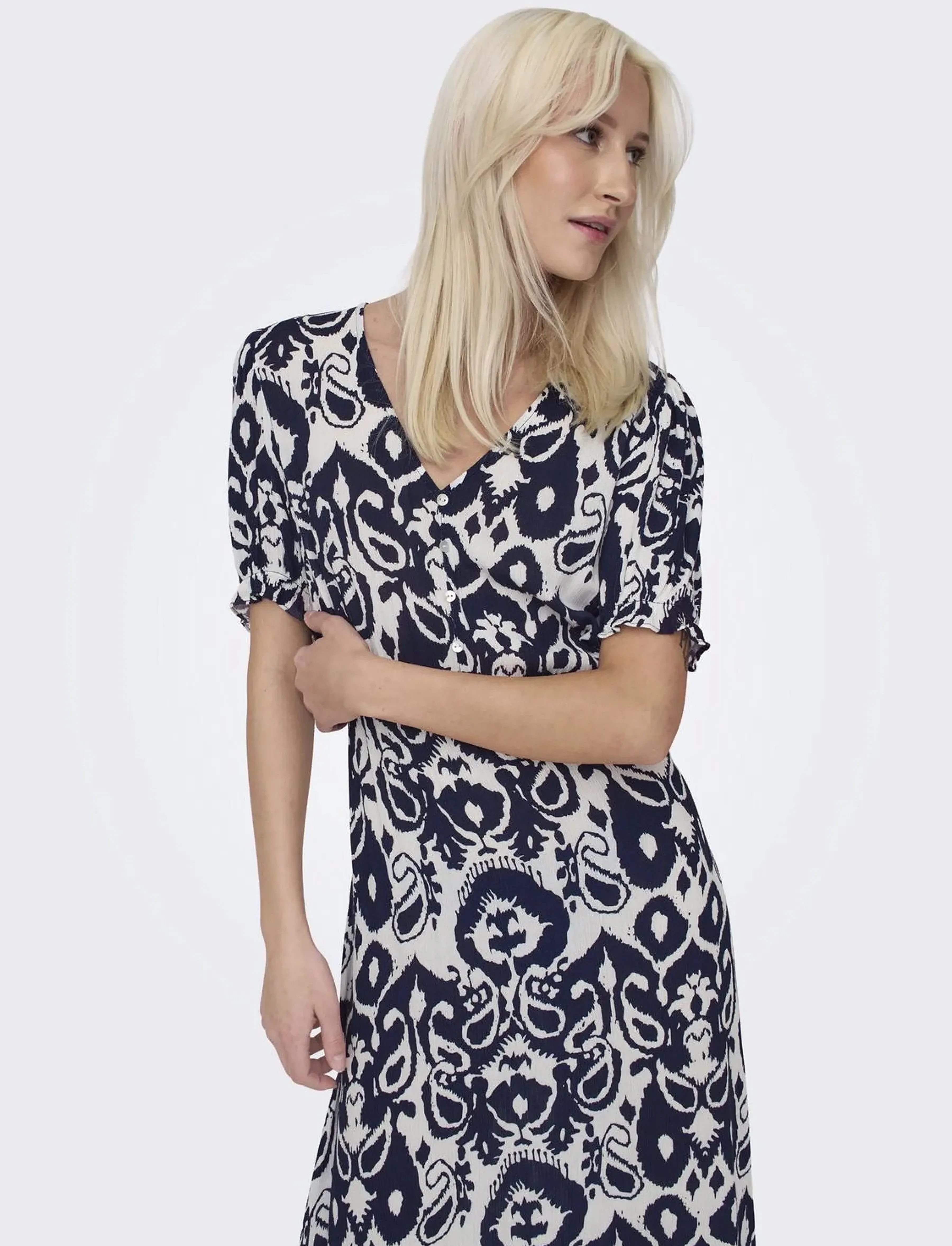 ONLY - ONLCHIANTI S/S LONG DRESS WVN NOOS - night sky - 5