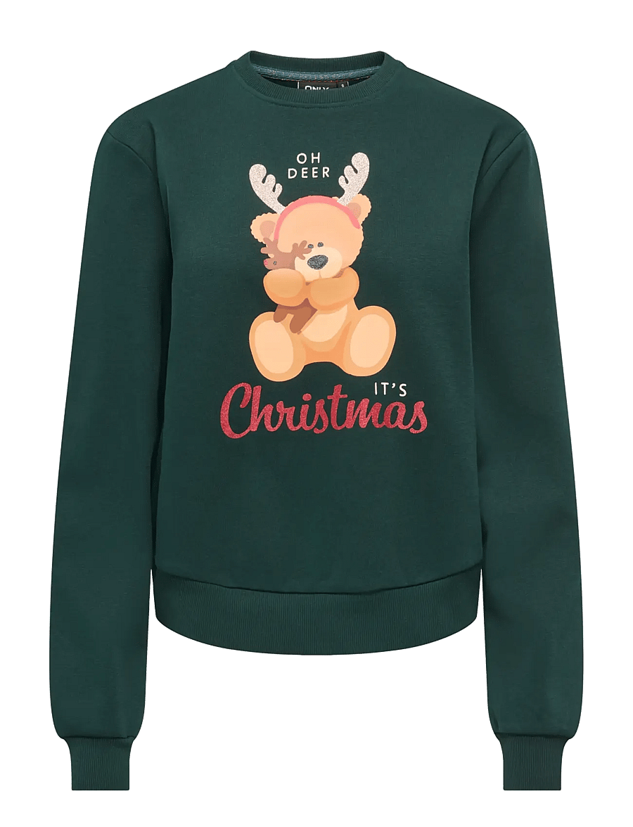 ONLY - ONLYDA XMAS L/S O-NECK BOX SWT - sweatshirts - ponderosa pine - 0