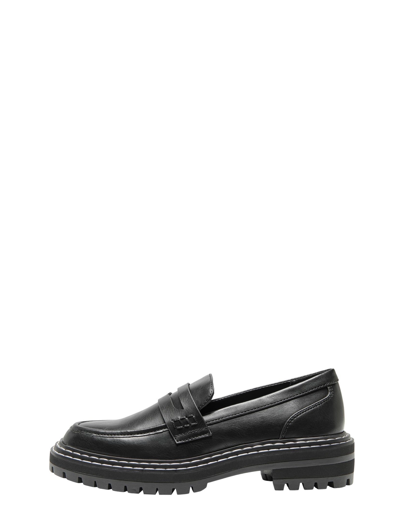 ONLY ONLBETH-3 PU LOAFER - NOOS - Loafers - BLACK / black