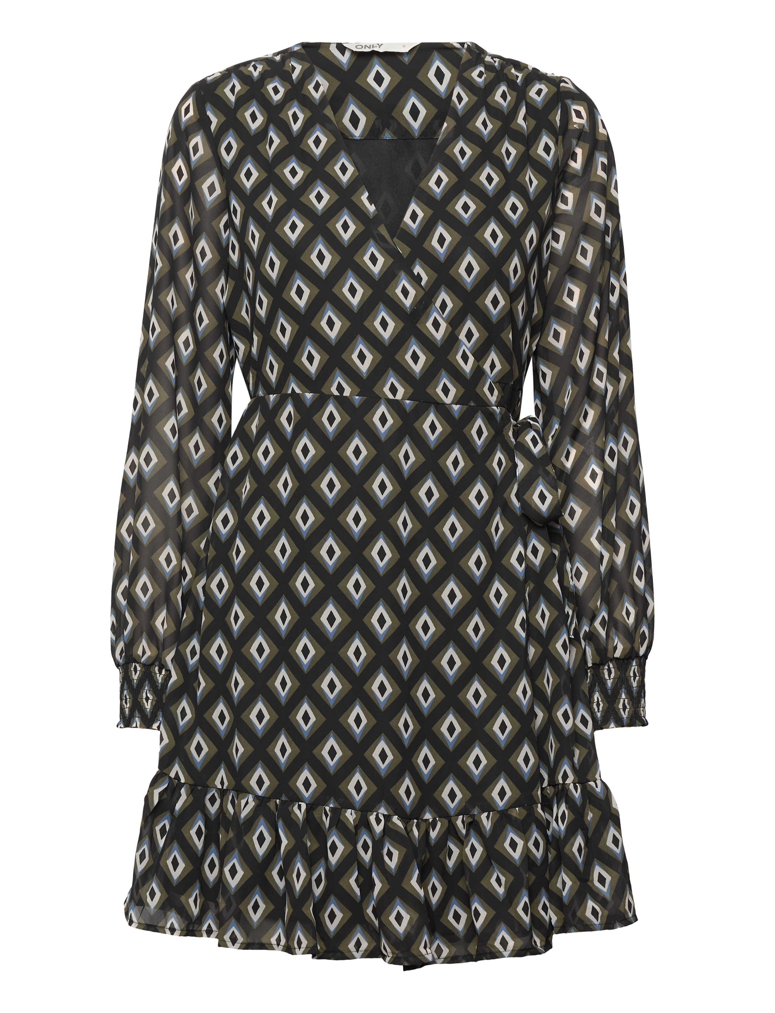 ONLY ONLSTAR L/S WRAP DRESS PTM - Kjoler - BLACK / black