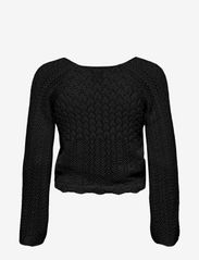 ONLY - ONLNOLA LIFE LS RUCHING PULLOVER KNT NCA - jumpers - black - 2