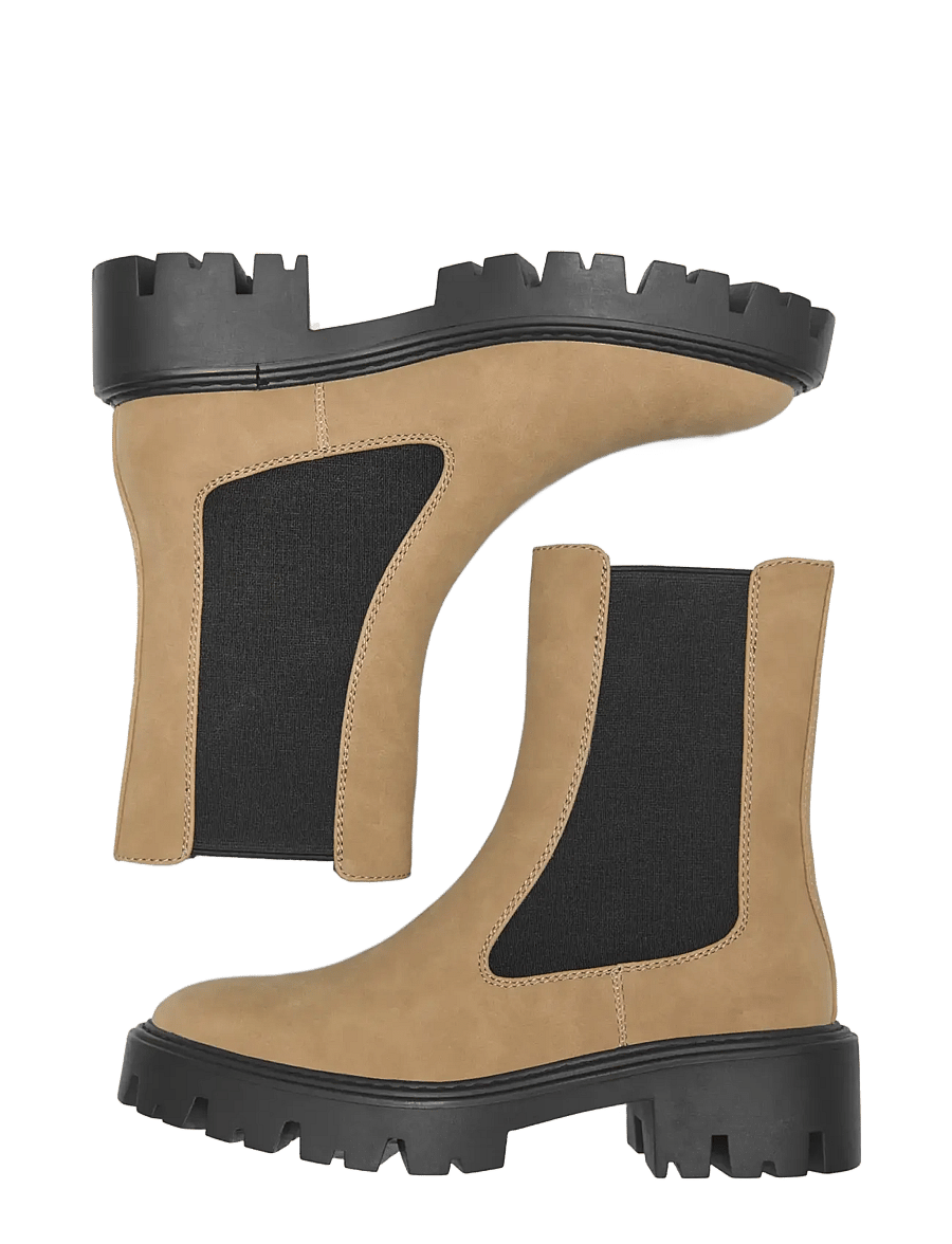 ONLY - ONLBETTY-1 NUBUCK PU BOOT - NOOS - flade ankelstøvler - cocoa crÉme - 3