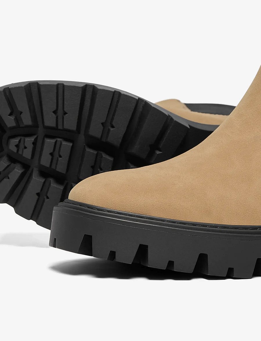ONLY - ONLBETTY-1 NUBUCK PU BOOT - NOOS - flade ankelstøvler - cocoa crÉme - 4