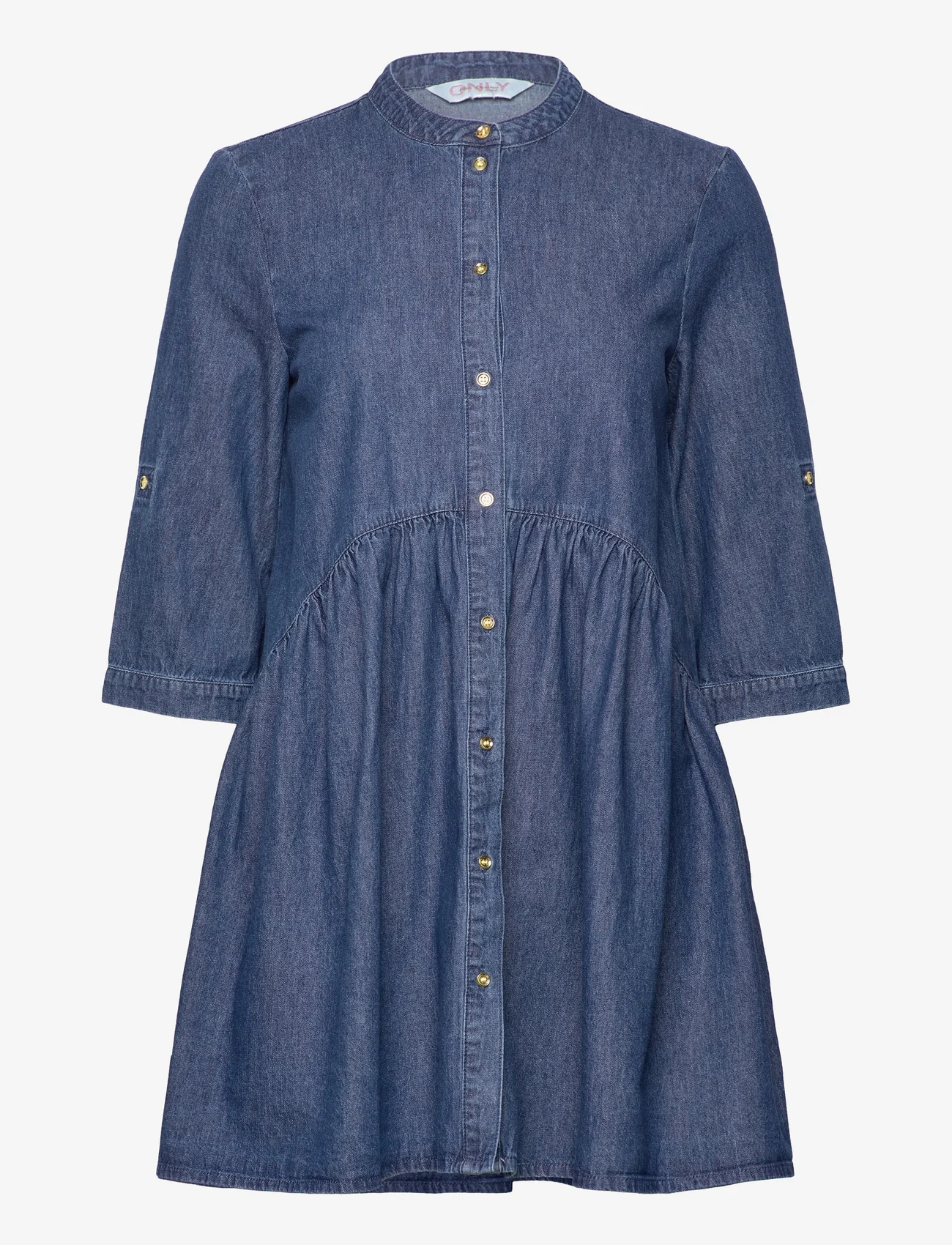 ONLY - ONLCHICAGO 3/4 SL DNM DRESS BJBOX - shirt dresses - medium blue denim - 0