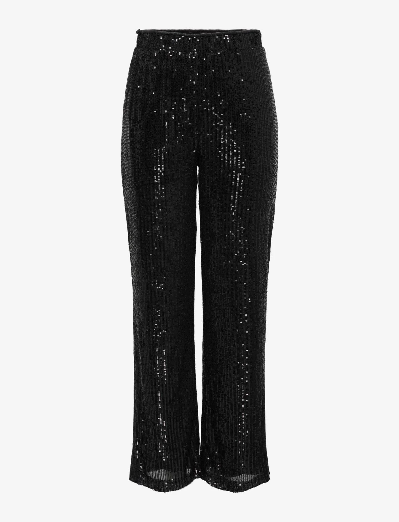 ONLY - ONLGOLDIE WIDE PANT WVN - leveälahkeiset housut - black - 0