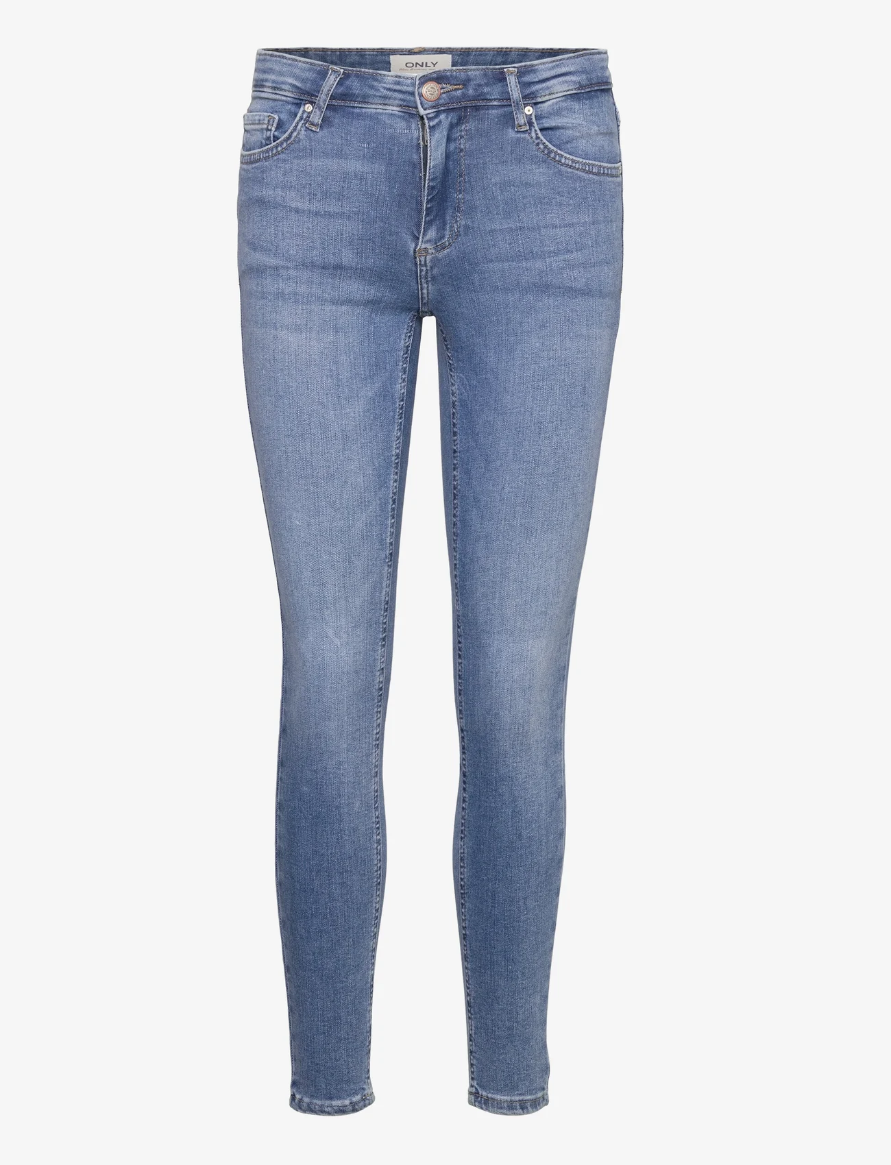 ONLY - ONLLEILA REG WAIST SK ANK DNM TAI BOX - skinny jeans - light blue denim - 0