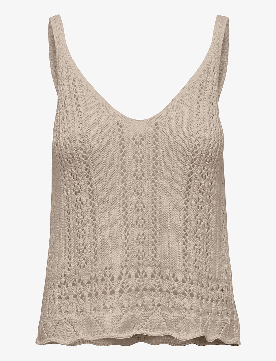 ONLY - ONLLYZET LIFE S/L TOP KNT NOOS - feather gray - 1