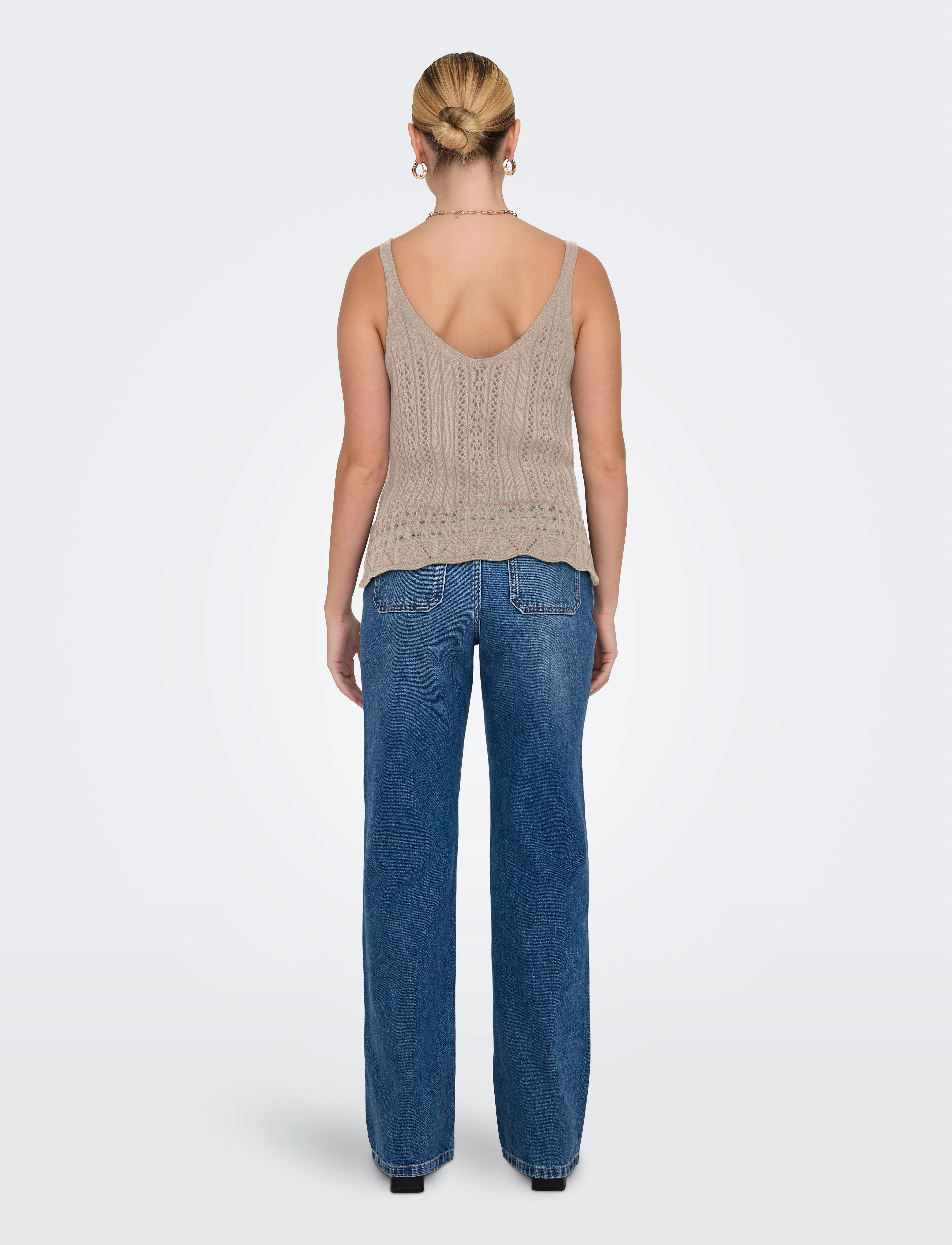 ONLY - ONLLYZET LIFE S/L TOP KNT NOOS - feather gray - 3