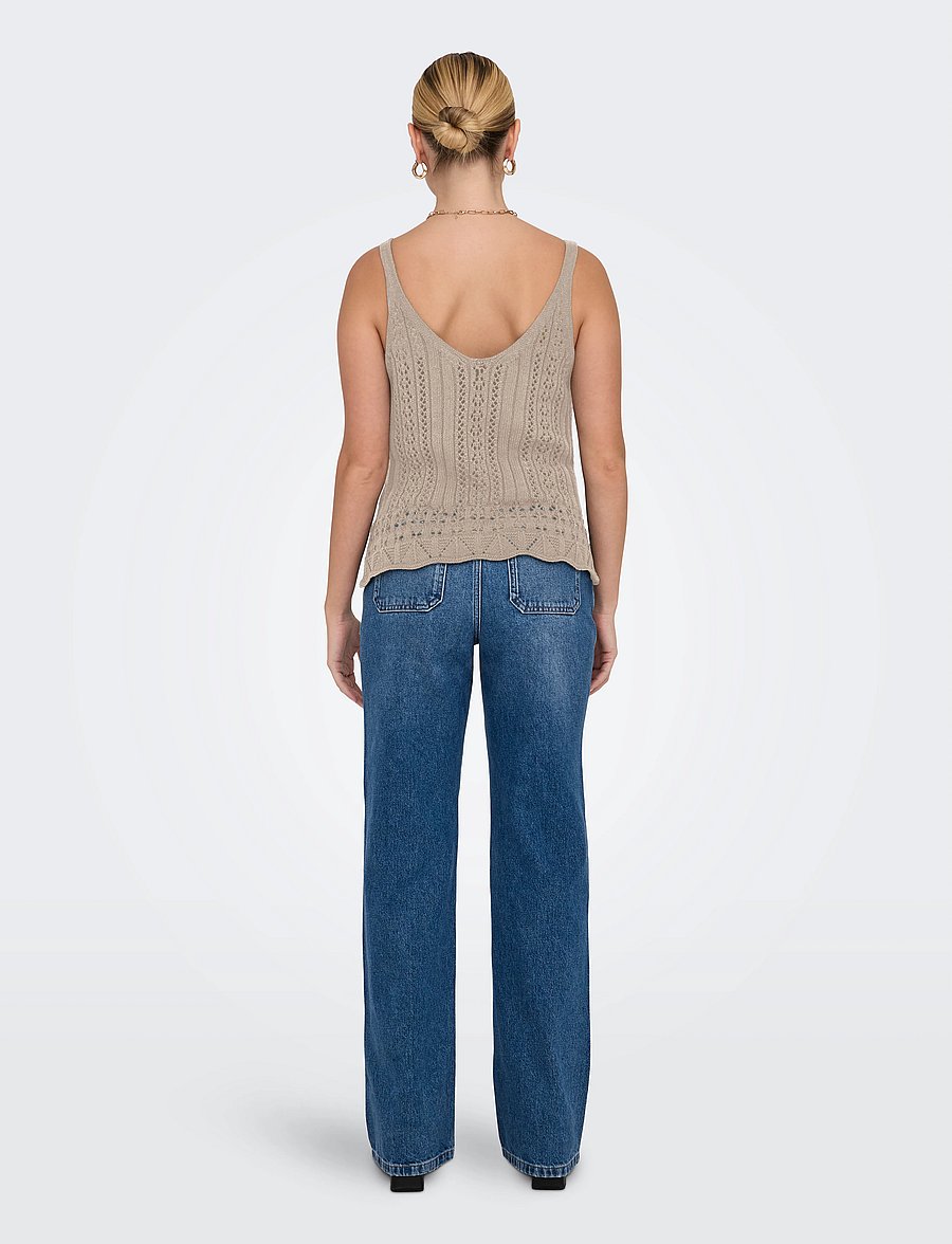 ONLY - ONLLYZET LIFE S/L TOP KNT NOOS - feather gray - 3