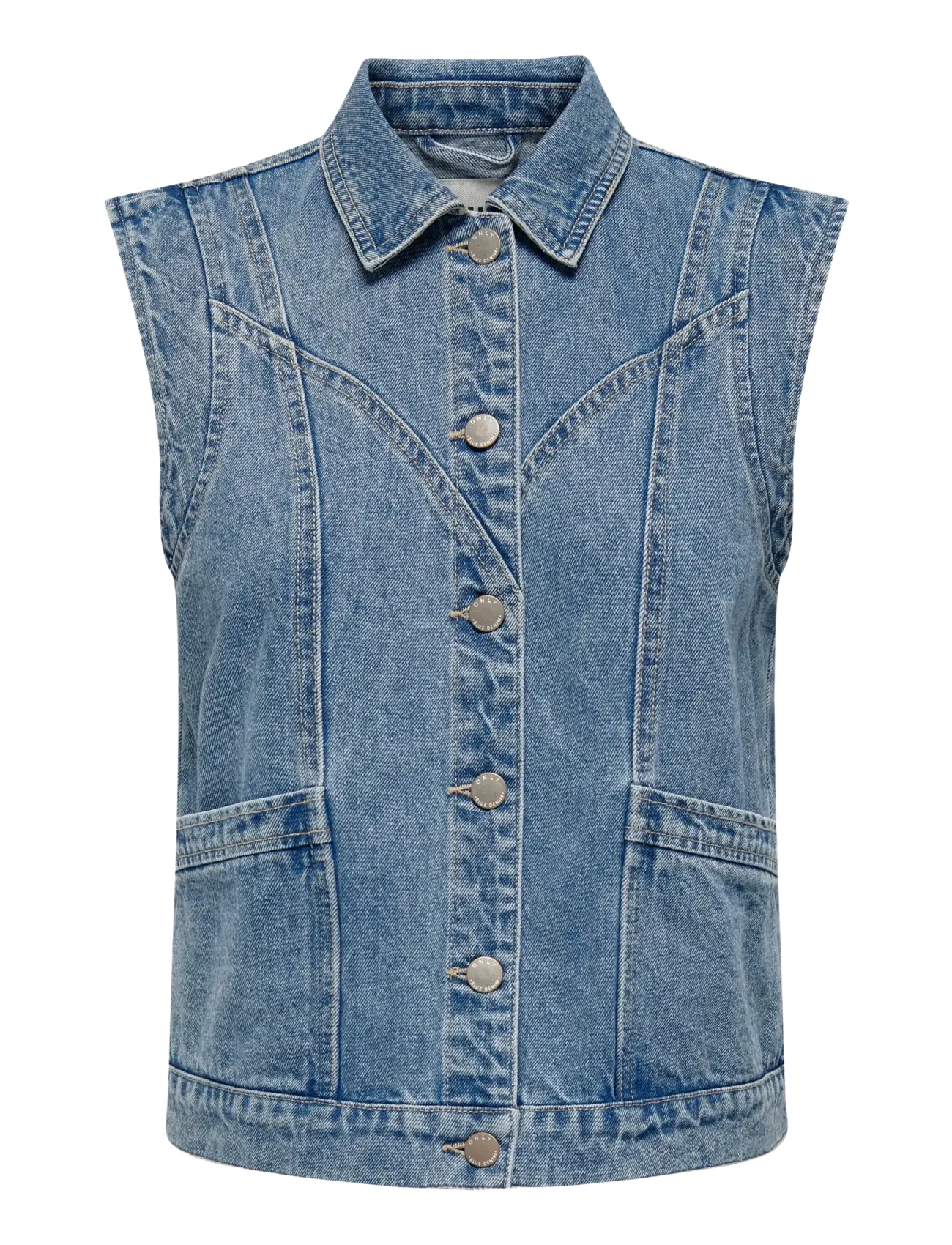 ONLY ONLKENNEDY SL DNM WAISTCOAT BJ NOOS - Vests - MEDIUM BLUE DENIM / blue