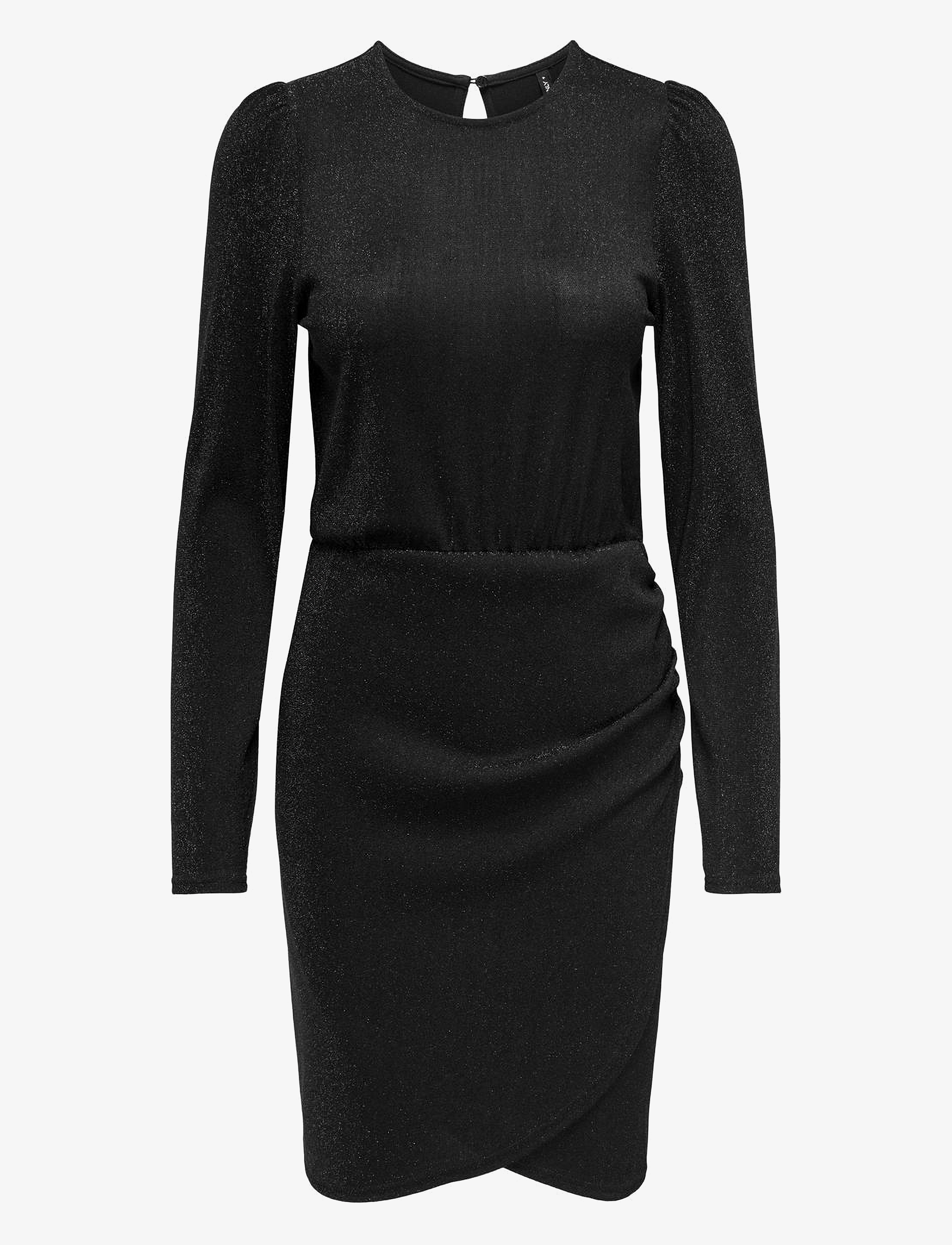 ONLY Onlrich L/S Glitter Kleid Jrs Schwarz - XS - Damen