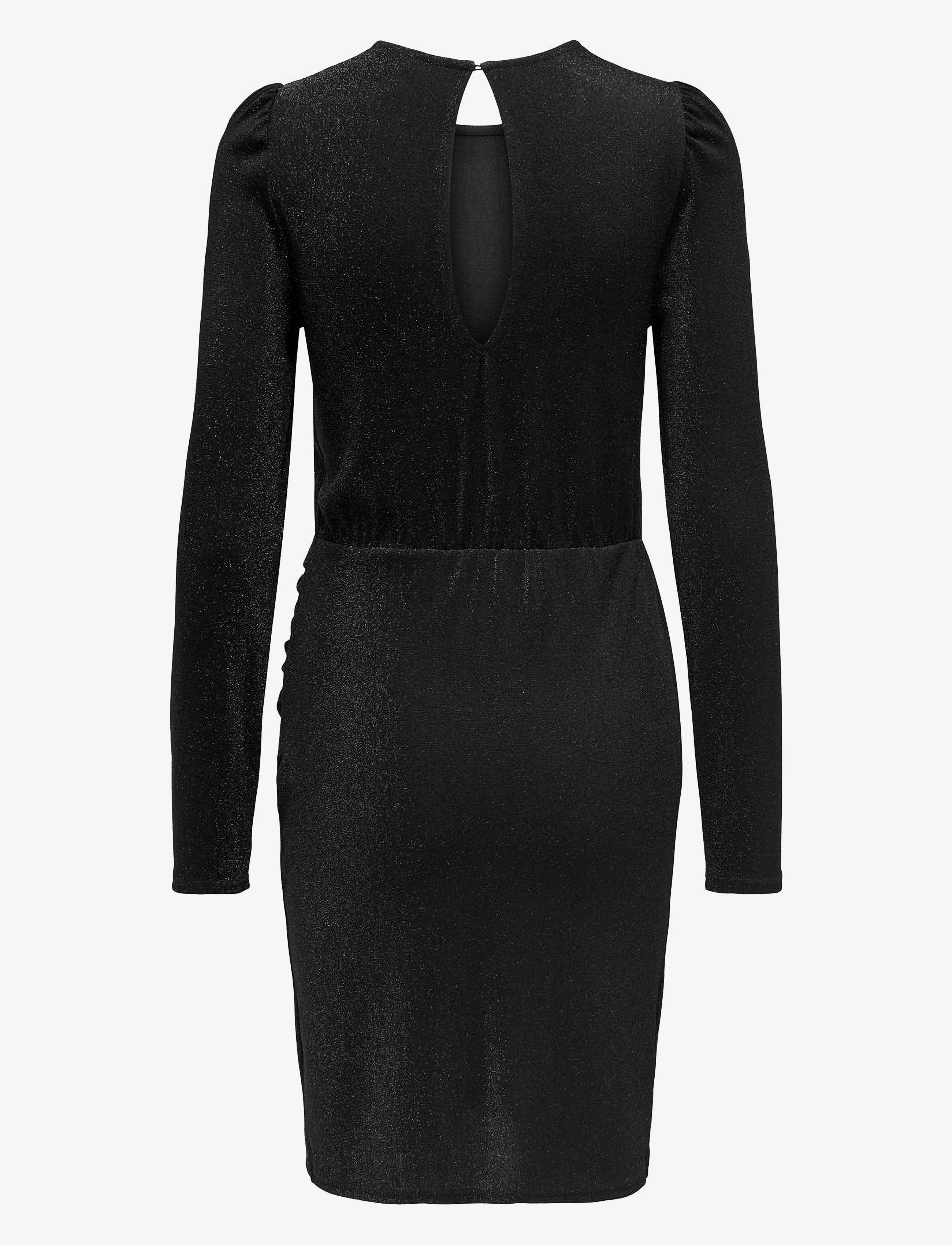 ONLY - ONLRICH L/S GLITTER DRESS JRS - festtøj til outletpriser - black - 2