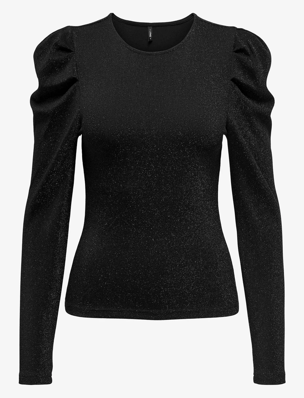 ONLY - ONLRICH L/S GLITTER PUFF TOP JRS - langärmlige tops - black - 1