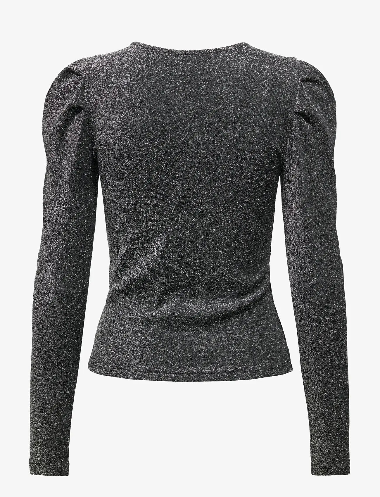 ONLY - ONLRICH L/S GLITTER PUFF TOP JRS - long-sleeved tops - black - 2