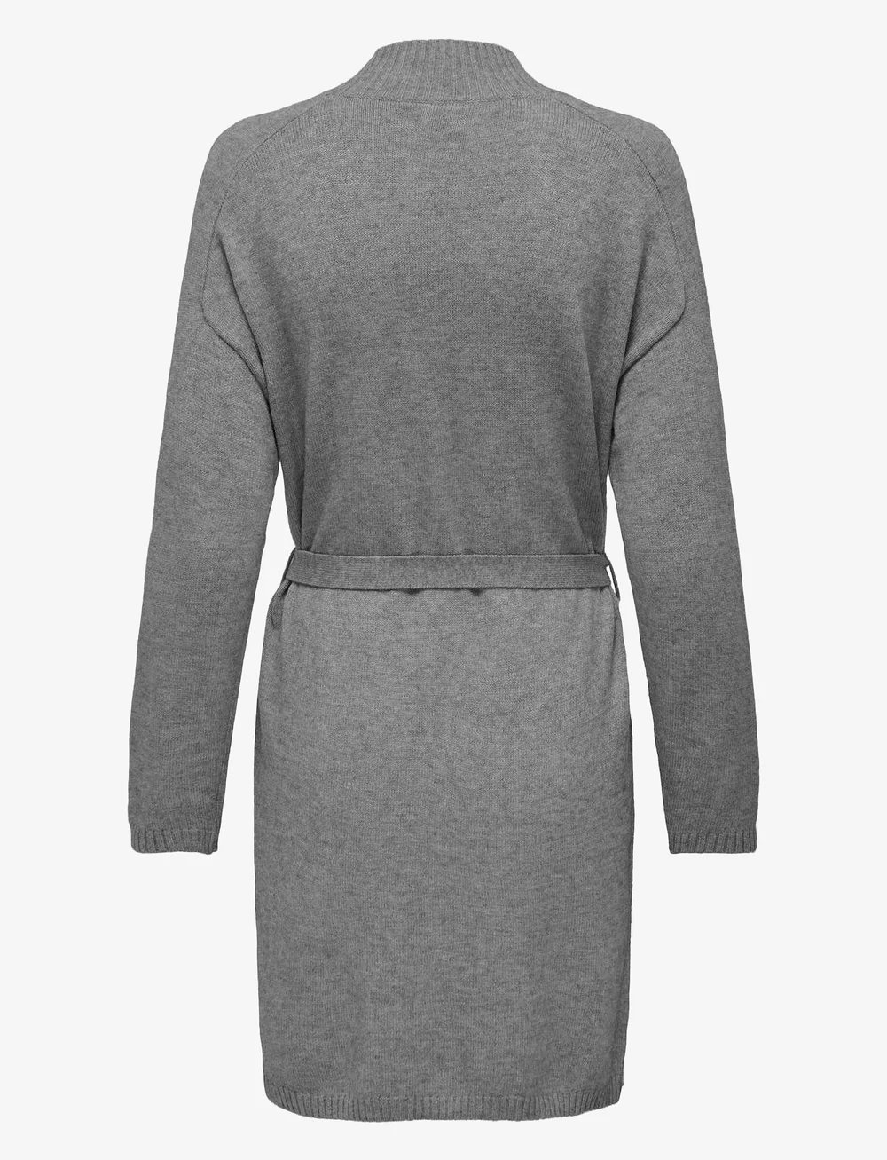 ONLY - ONLLEVA LS BELT DRESS EX KNT - stickade klänningar - medium grey melange - 2
