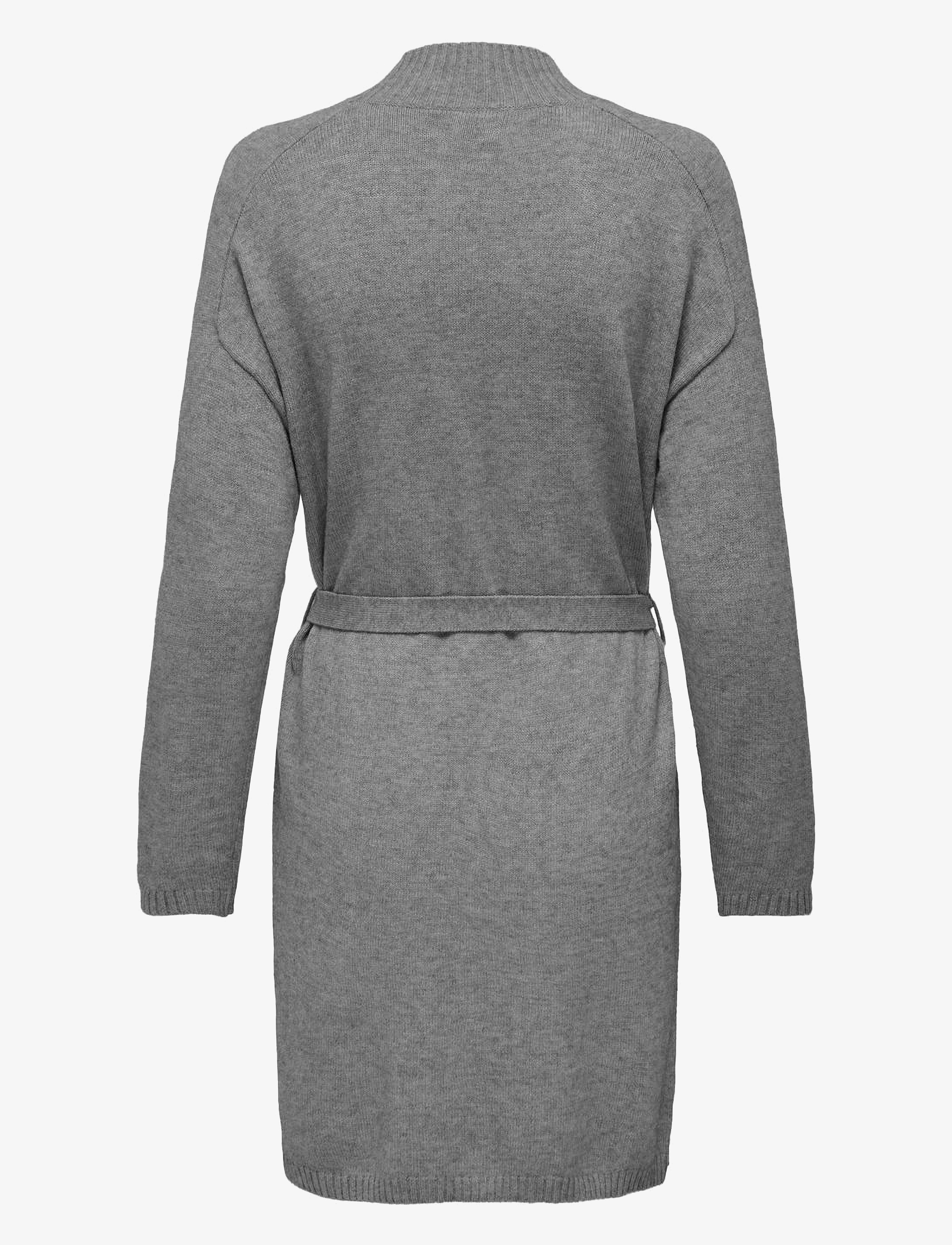 ONLY - ONLLEVA LS BELT DRESS EX KNT - laveste priser - medium grey melange - 2