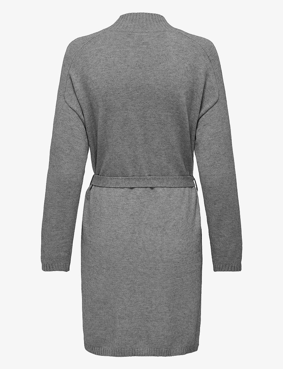 ONLY - ONLLEVA LS BELT DRESS EX KNT - laveste priser - medium grey melange - 2