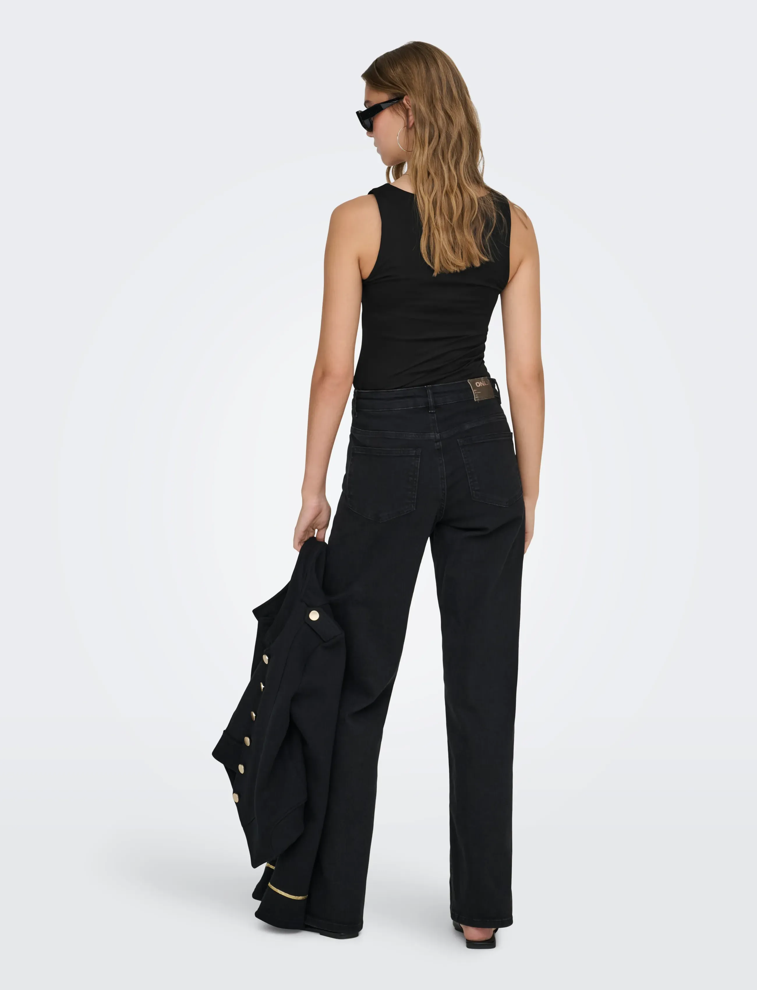 ONLY - ONLEA S/L 2-WAYS FIT TOP JRS NOOS - varrukateta topid - black - 3
