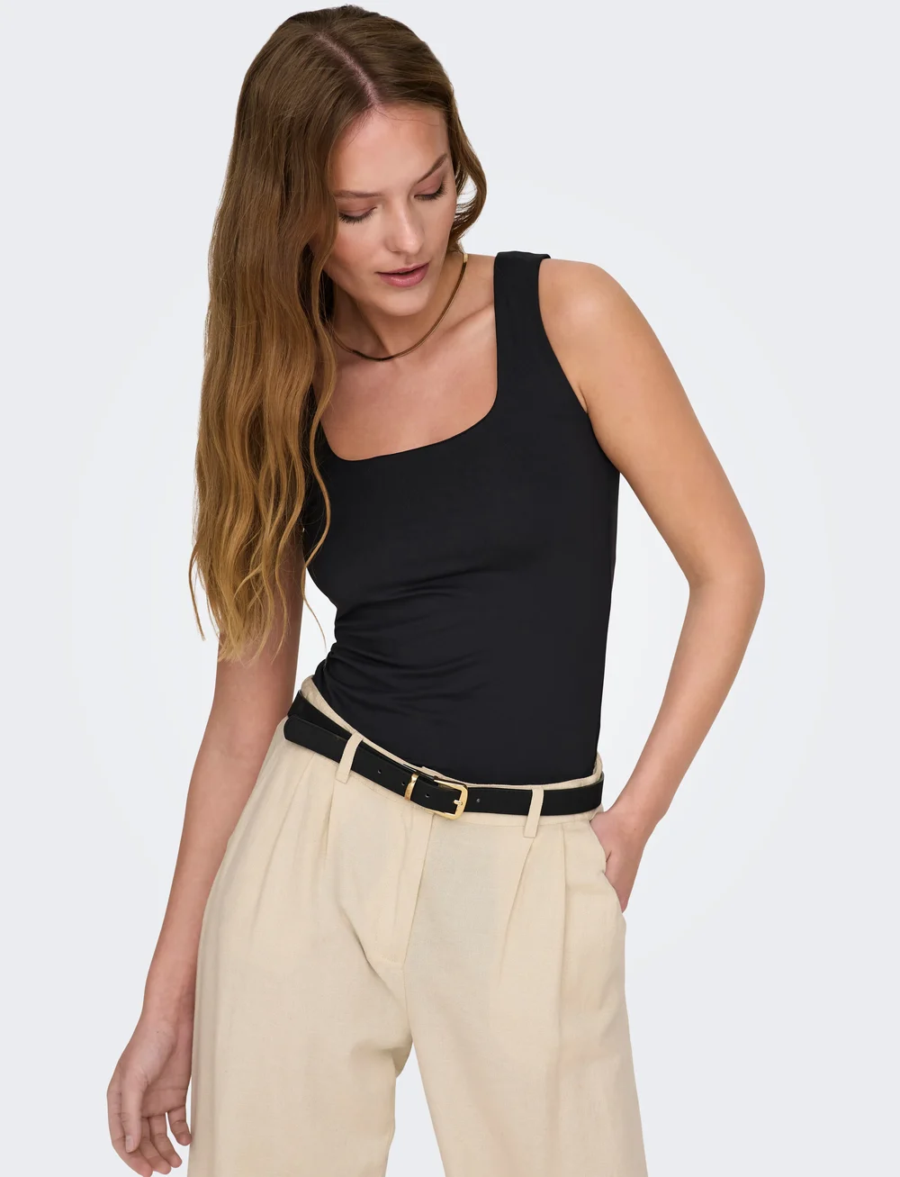 ONLY - ONLEA S/L 2-WAYS FIT TOP JRS NOOS - Ärmellose tops - black - 4