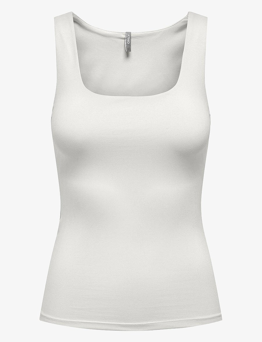 ONLY - ONLEA S/L 2-WAYS FIT TOP JRS NOOS - mouwloze tops - cloud dancer - 1