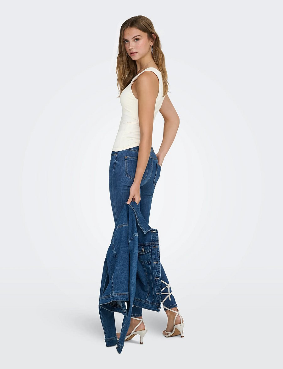 ONLY - ONLEA S/L 2-WAYS FIT TOP JRS NOOS - mouwloze tops - cloud dancer - 3