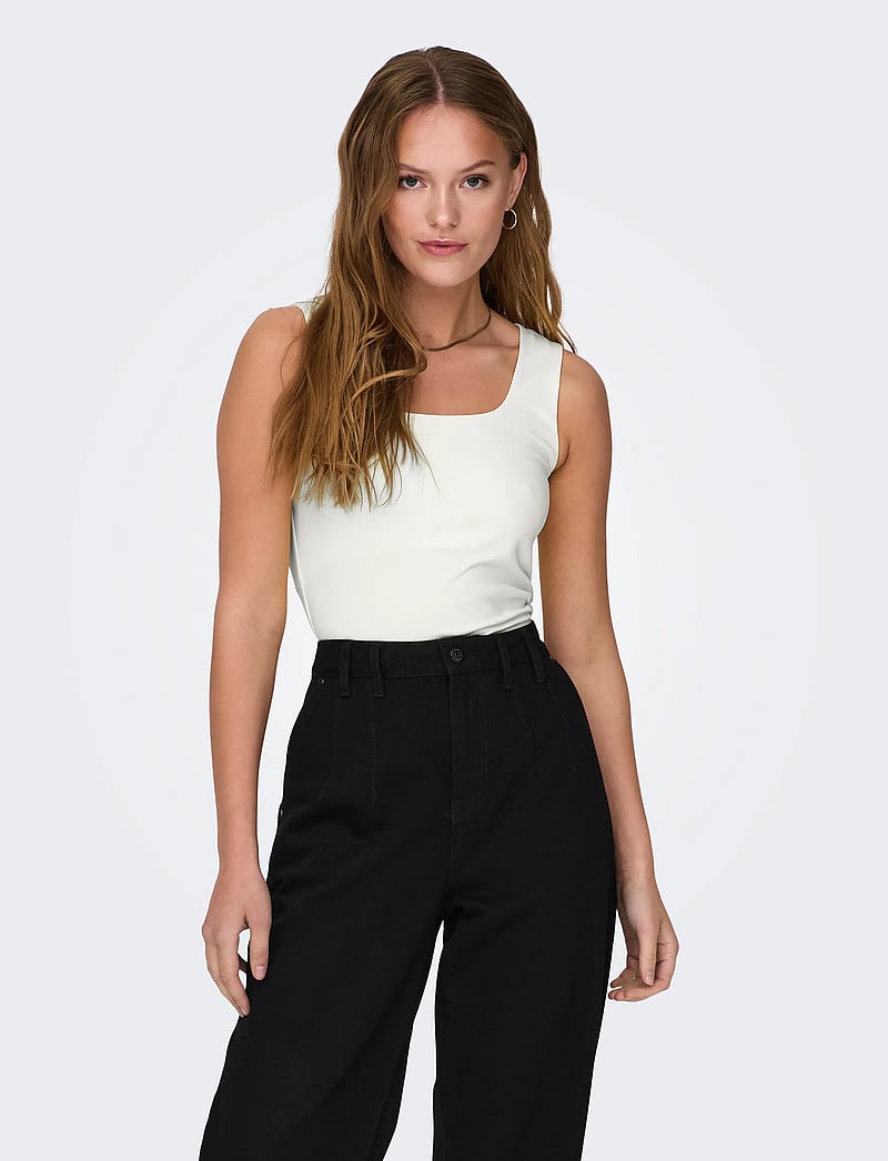 ONLY - ONLEA S/L 2-WAYS FIT TOP JRS NOOS - tanktops - cloud dancer - 4