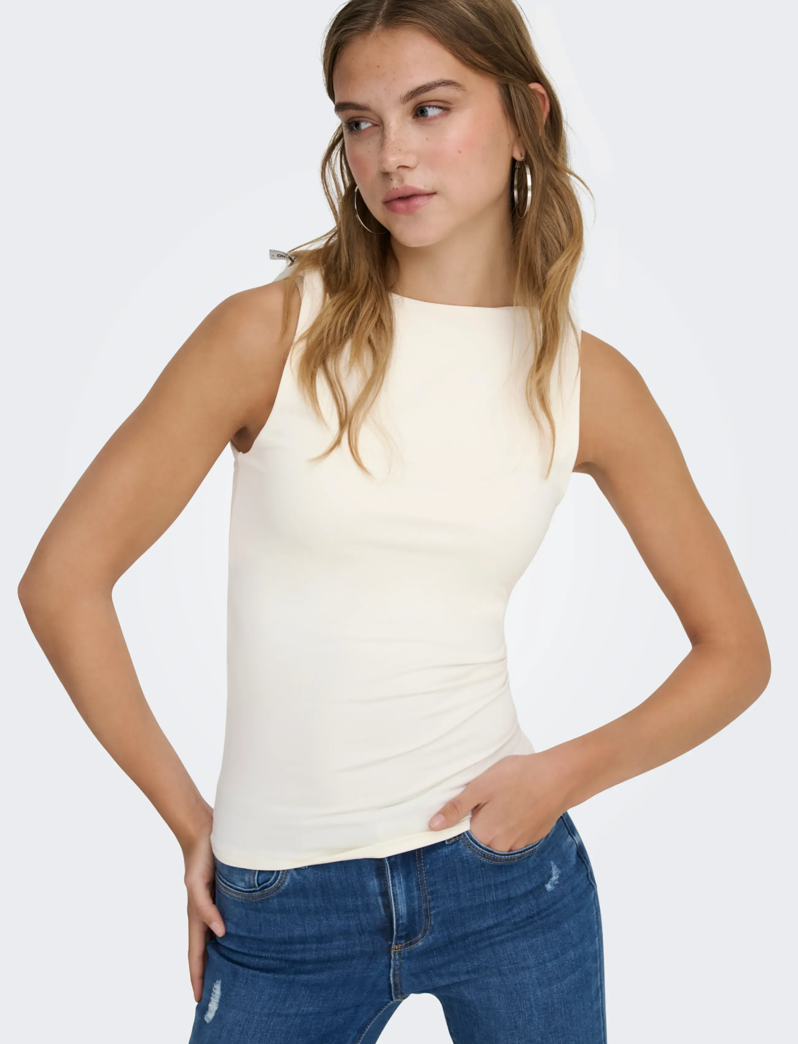 ONLY Onlea S/L 2-Ways Fit Top Jrs Noos linnen dam – bild 6