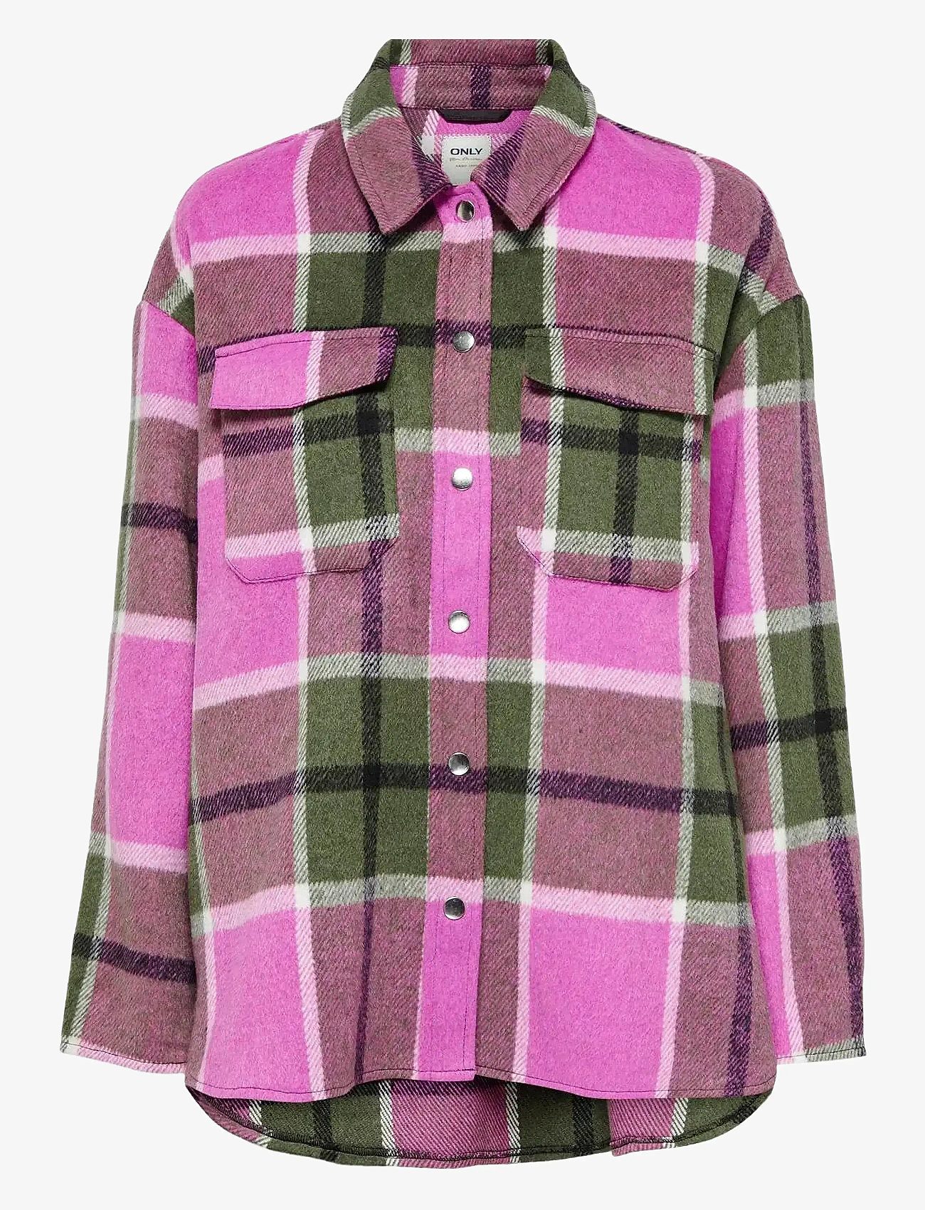 ONLY - ONLKACI L/S CHECK SHACKET PNT - efterårstøj - cloud dancer - 0