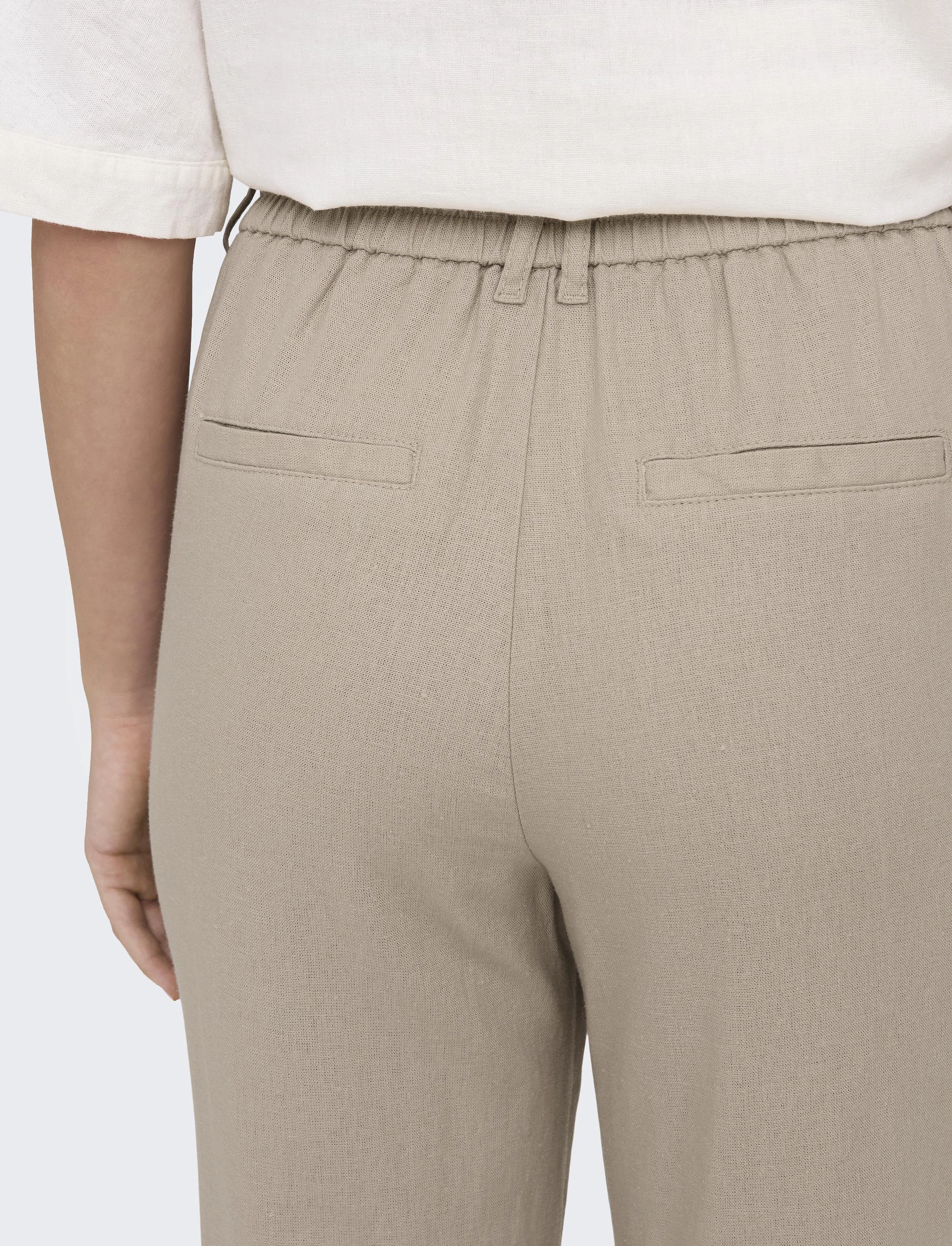 ONLY - ONLCARO-POPTRASH EASY LINEN BL PNT - leinenhosen - oxford tan - 5
