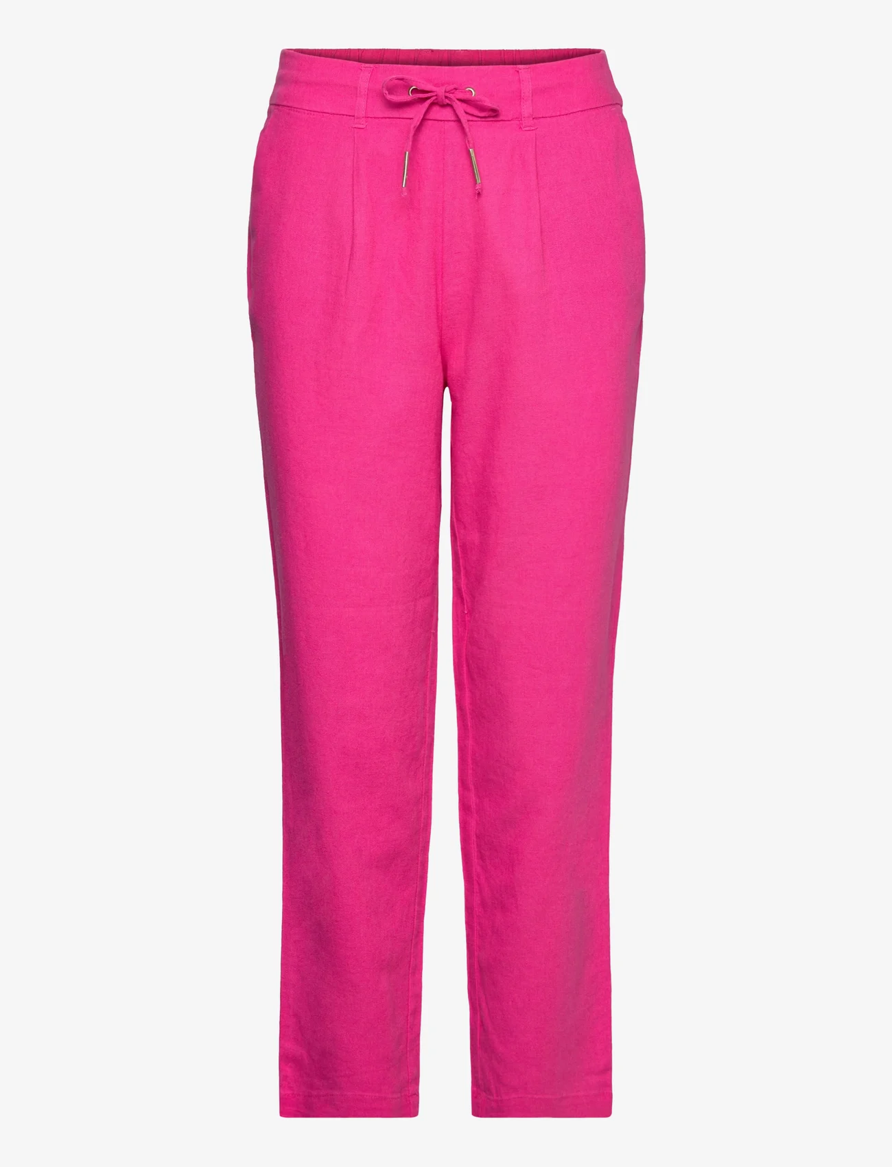 ONLY - ONLCARO-POPTRASH EASY LINEN BL CC PNT - linen trousers - pink yarrow - 0