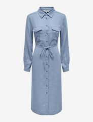 ONLCARO LS LINEN SHIRT DRESS CC PNT - CASHMERE BLUE
