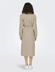 ONLY - ONLCARO LS LINEN SHIRT DRESS CC PNT - marškinių tipo suknelės - oxford tan - 3