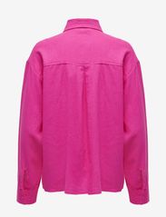 ONLY - ONLCARO L/S OVS LINEN BL SHIRT CC PNT - långärmade skjortor - pink yarrow - 1