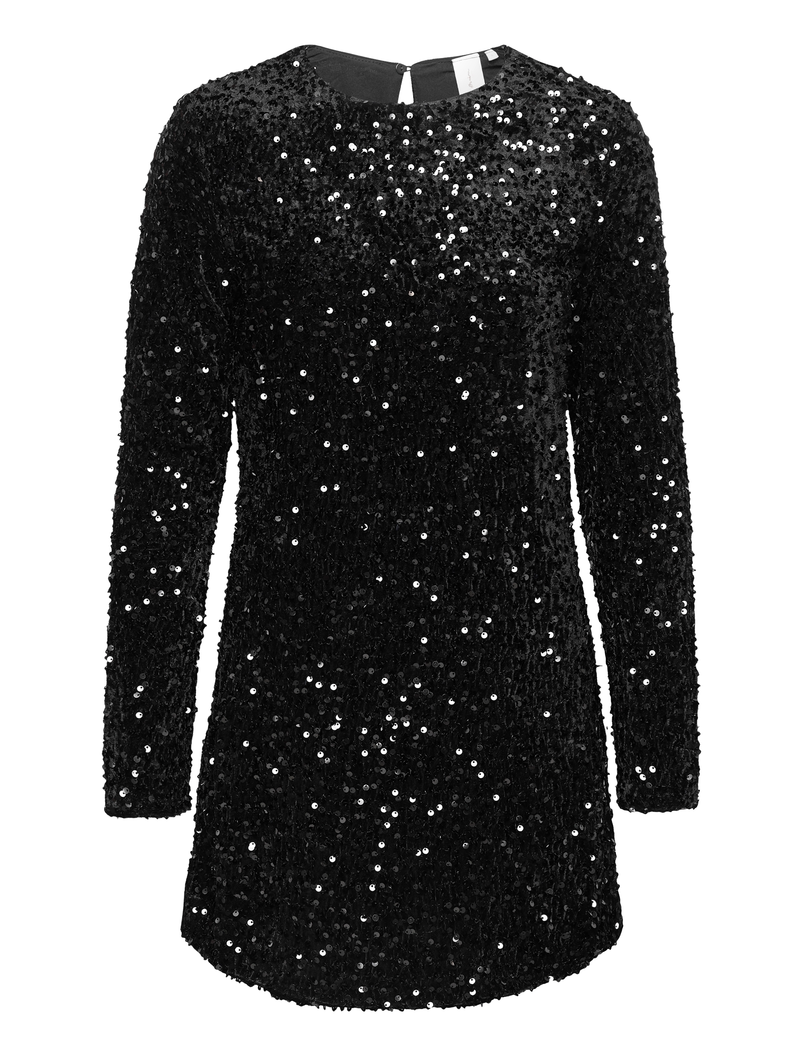 ONLY Onlanika Pailletten Ls Kleid Wvn Schwarz - S - Damen