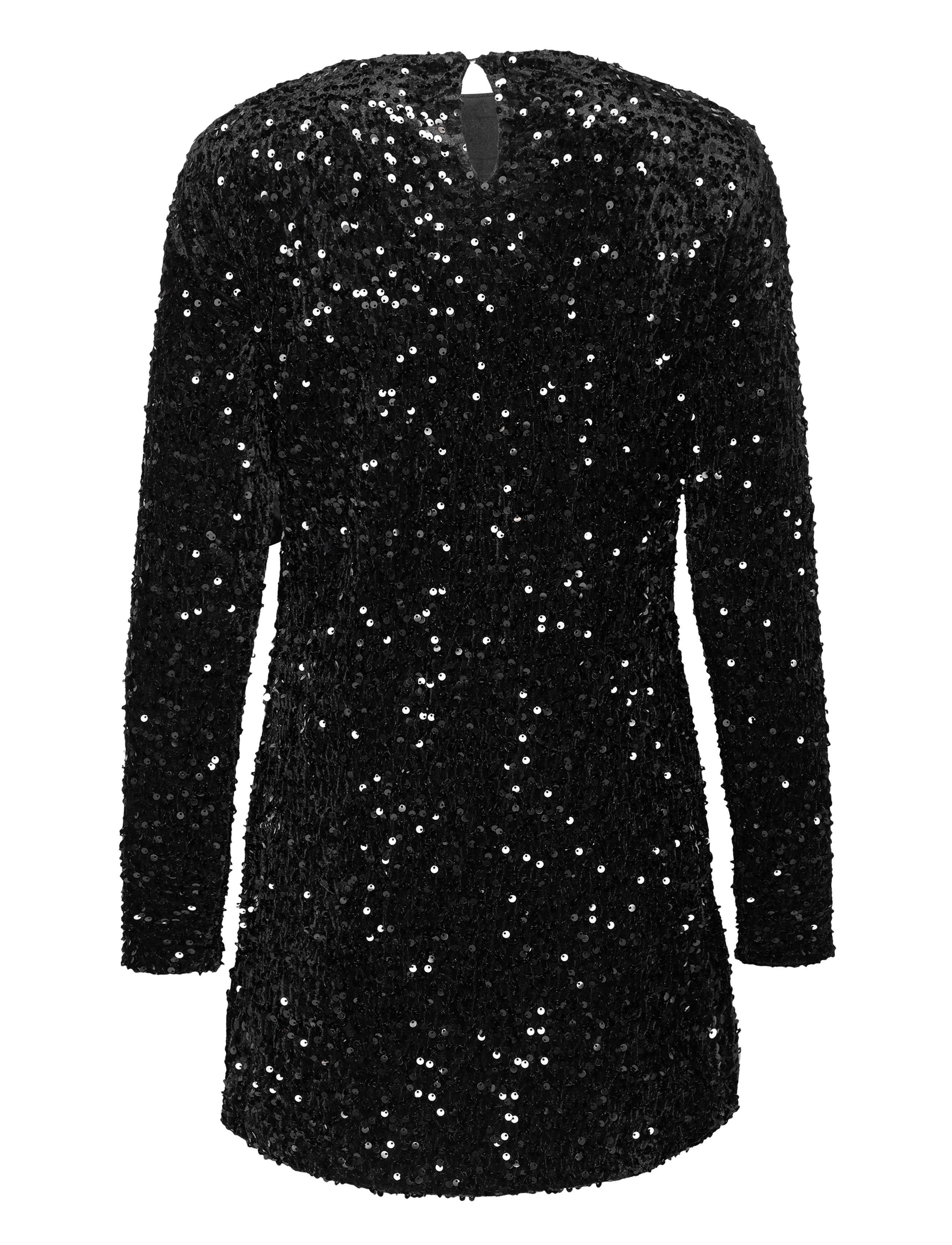 ONLY - ONLANIKA SEQUIN LS DRESS WVN - pailletkjoler - black - 2