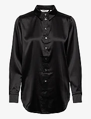 ONLY - ONLVICTORIA LS LOOSE SATIN SHIRT WVN - langærmede skjorter - black - 0