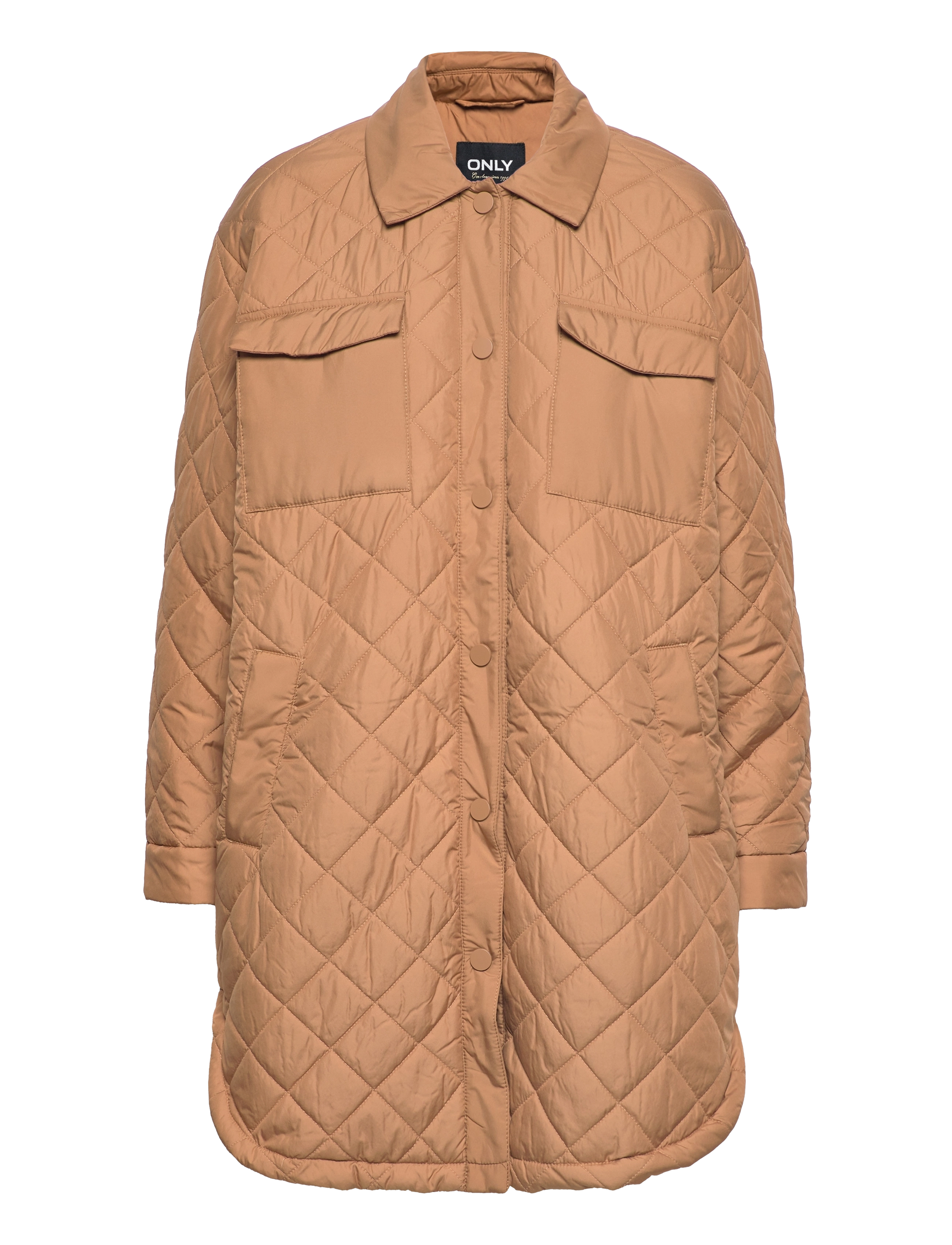 ONLY Onltalia Long Quilt Shacket Otw Beige - S - Damen