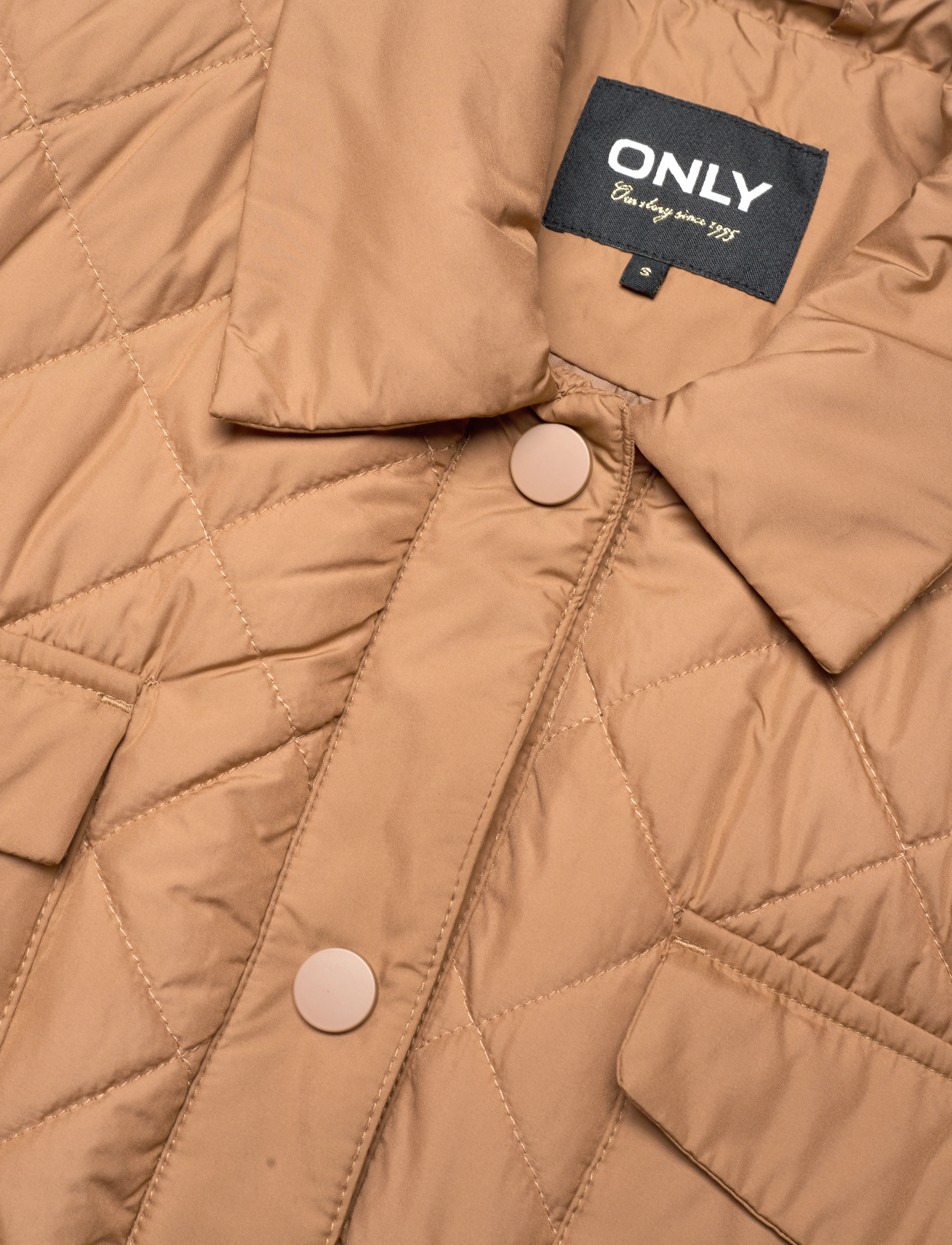 ONLY - ONLTALIA  LONG QUILT SHACKET OTW - sulejoped ja voodriga joped - toasted coconut - 2