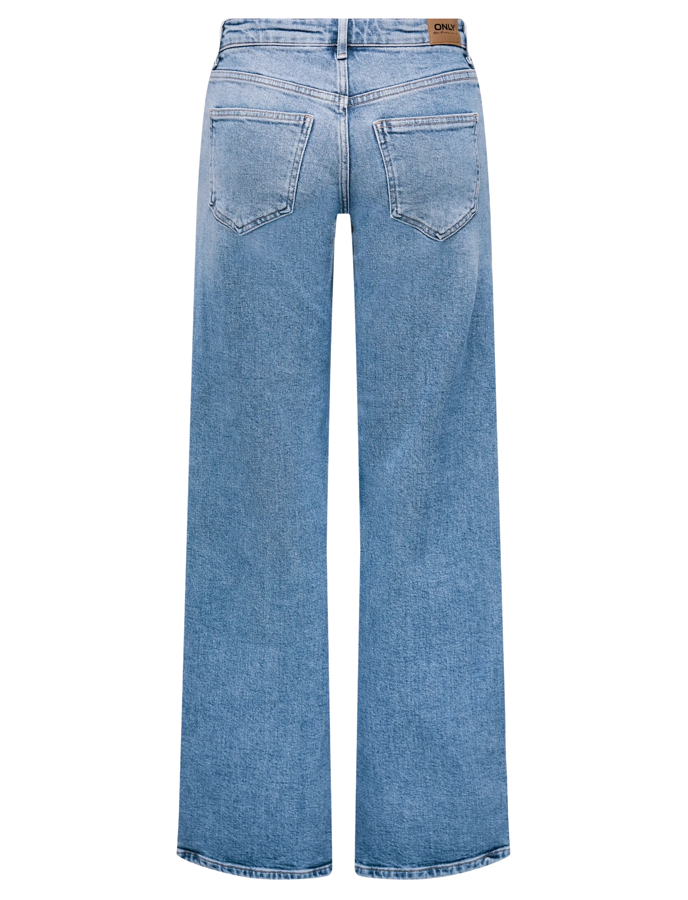 ONLY - ONLJUICY LW WIDE LEG DNM REA365 NOOS - pantalons larges - light blue denim - 2